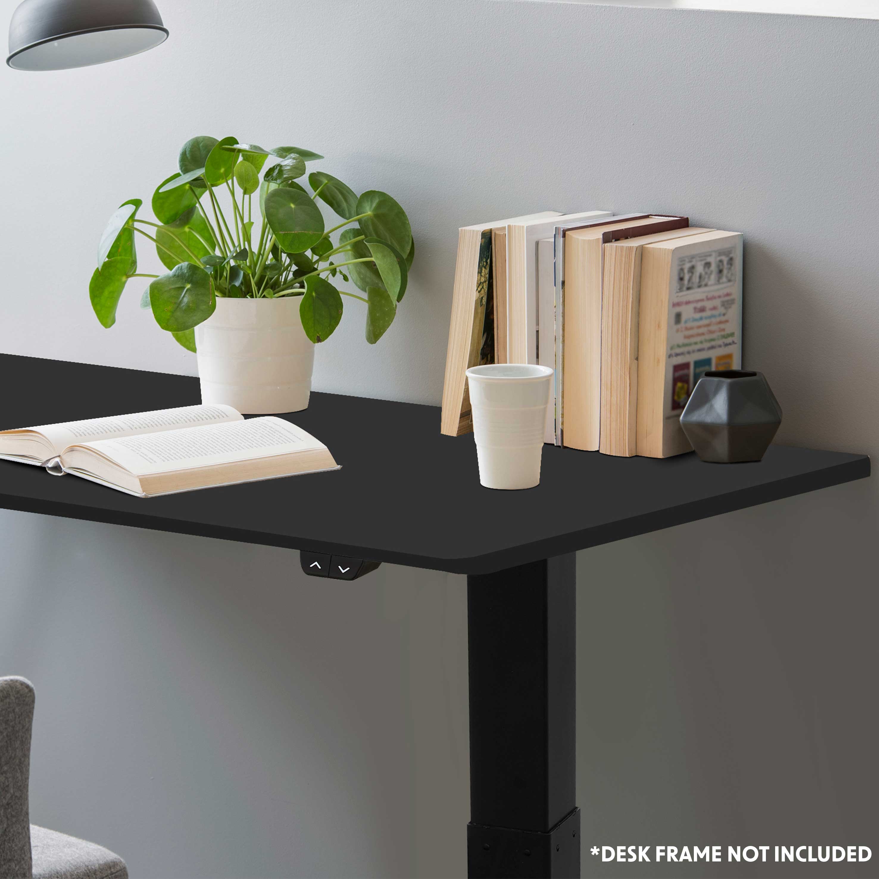 Black Rectangular Office Desk 55