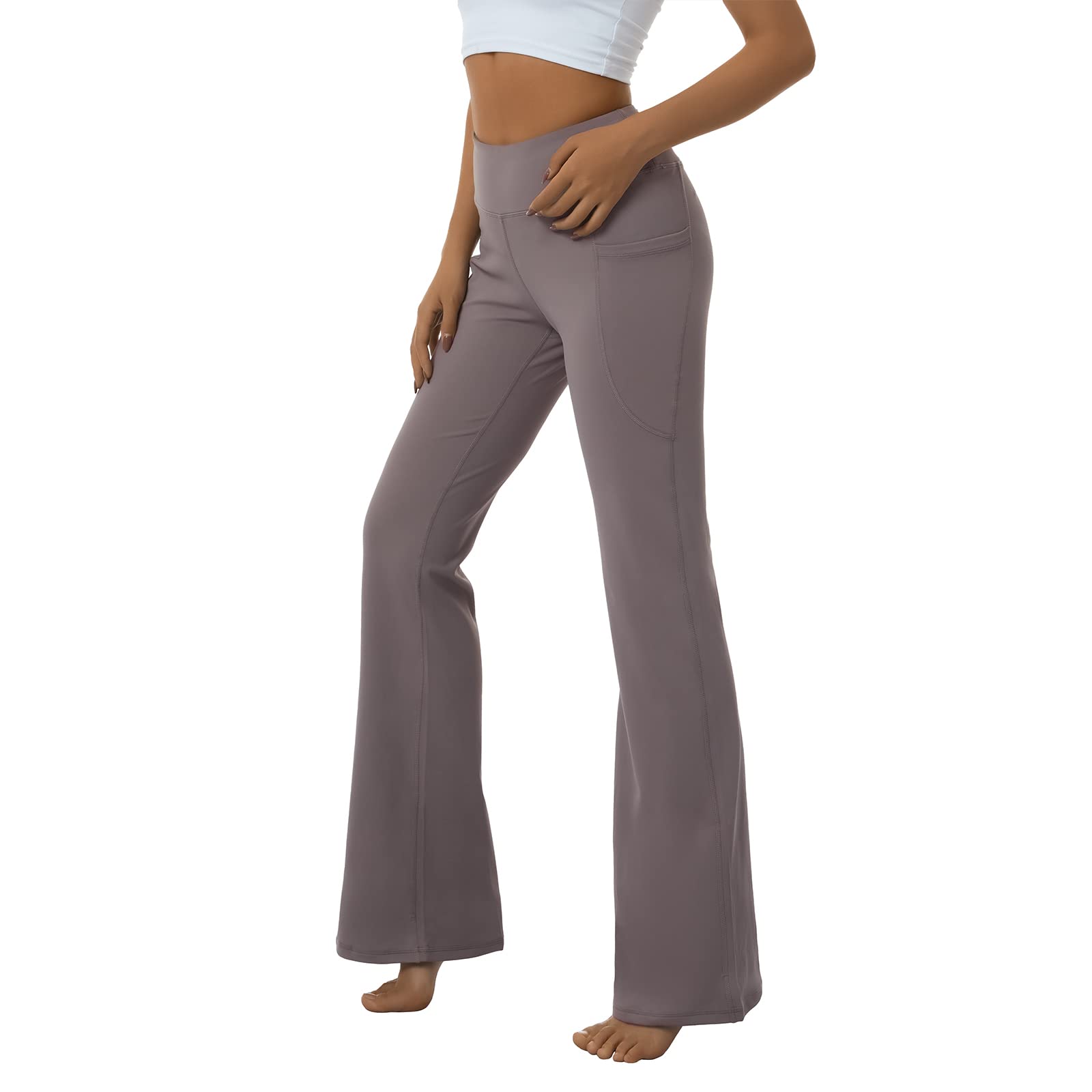Beautooly High Waist Yoga Pants for Women - Tummy Control Workout Leggings with Side Pockets - Perfect for Gym, Running, Pilates & Lounge Wear