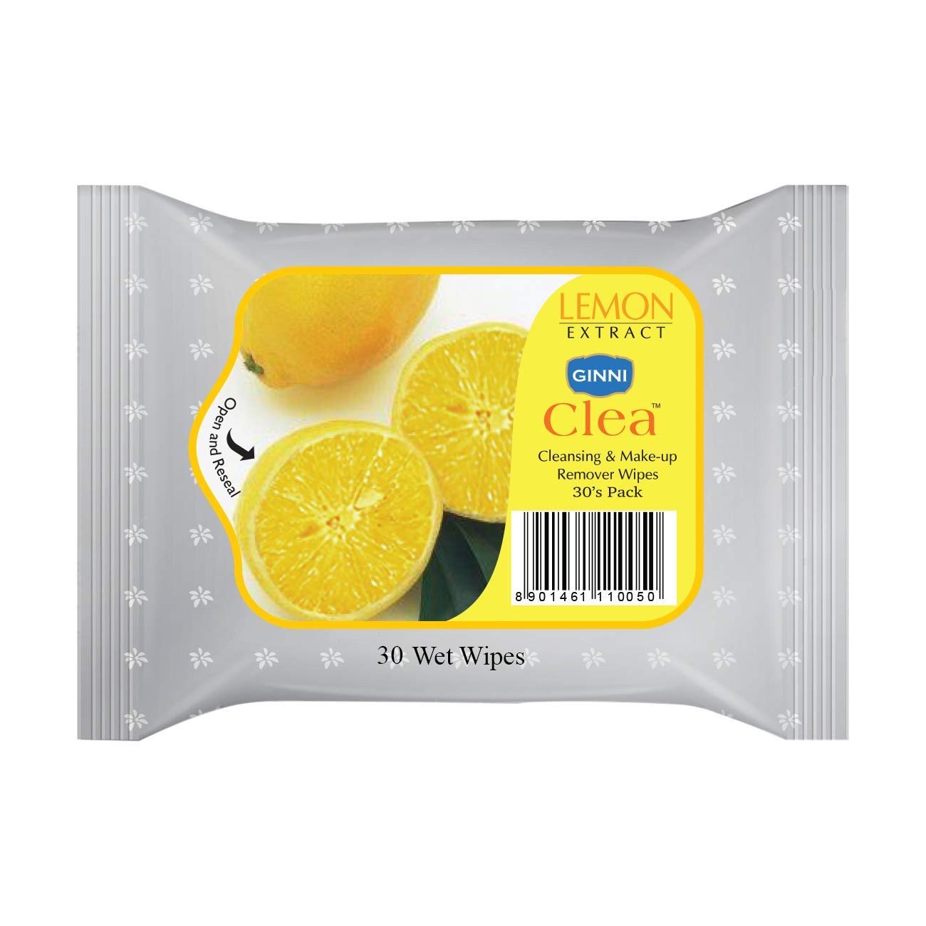 GINNI Clea Cleansing & Makeup Remover Wet Wipes for Face - Hydrating & Moisturizing Facial Wipes (Pack of 5) | Gentle Makeup Removal, Daily Skincare & On-the-Go Cleansing