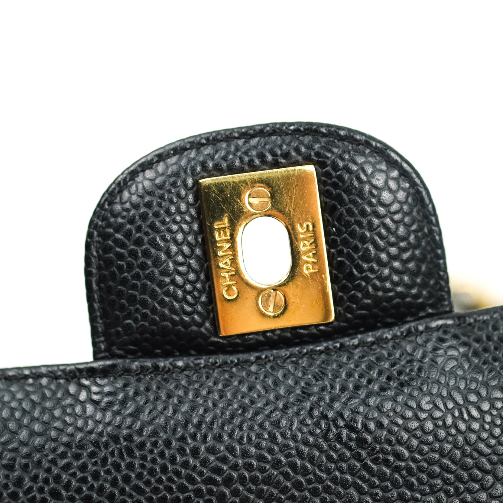 Chanel Classic Medium Double Flap Bag in Black Caviar Leather with Gold Hardware - Luxury Handbag for Women, Perfect for Work, Evening Events & Special Occasions