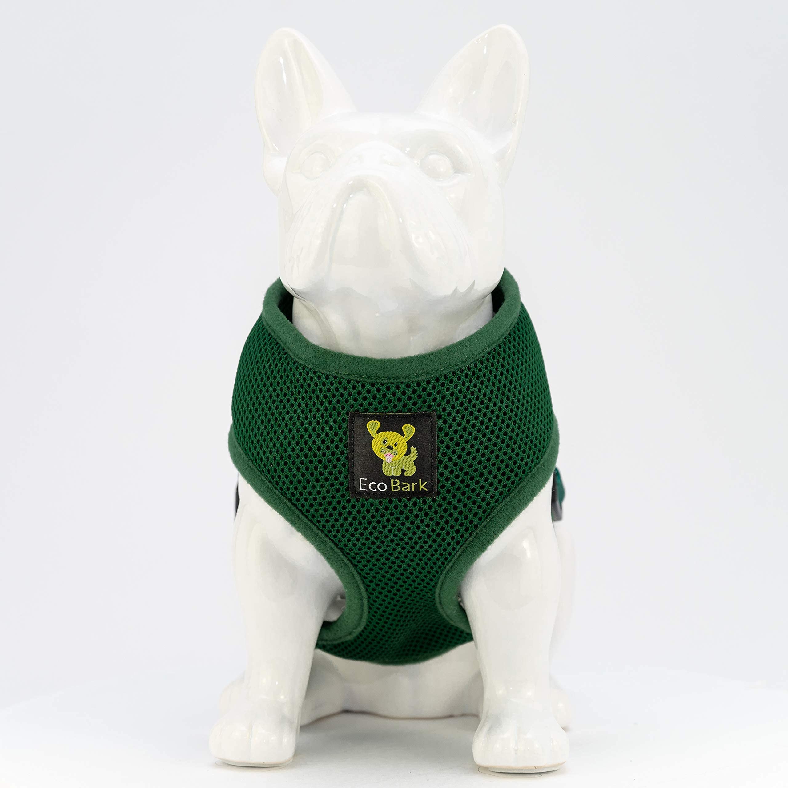 **EcoBark No-Pull Dog Harness - Eco-Friendly, Breathable Mesh Vest for Small & Medium Dogs - Soft, Comfortable & Choke-Free Design - Perfect for Walking, Training & Outdoor Adventures (Large, Dark Green)**
