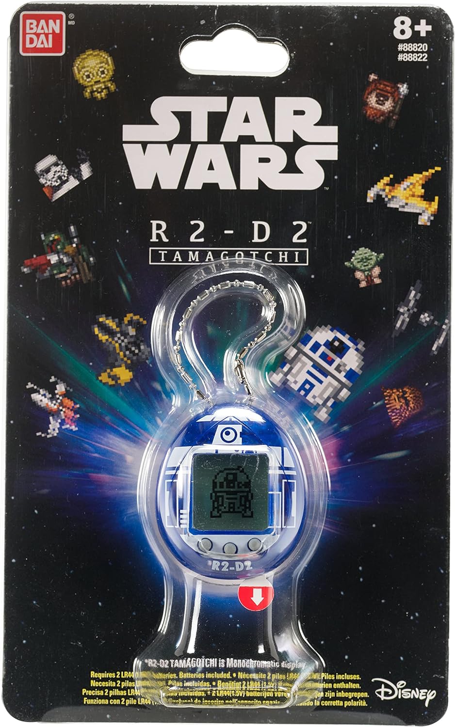 Star Wars R2-D2 Tamagotchi Virtual Pet - Interactive Hologram Blue Electronic Toy for Kids & Collectors | Perfect Gift for Star Wars Fans & Retro Gaming Enthusiasts