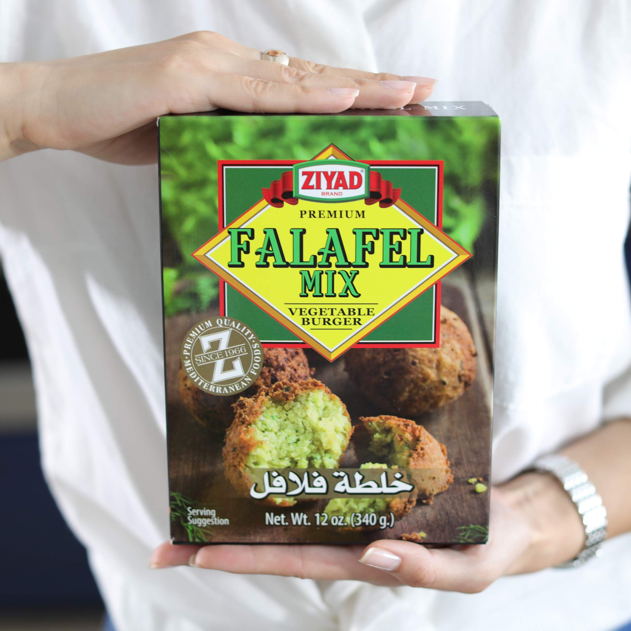 Ziyad Gluten-Free Vegan Falafel Mix - Non-GMO, No Additives or Preservatives - 12oz (24 Pack) - Perfect for Homemade Falafel, Veggie Burgers & Healthy Snacks - Middle Eastern Cuisine & Meal Prep