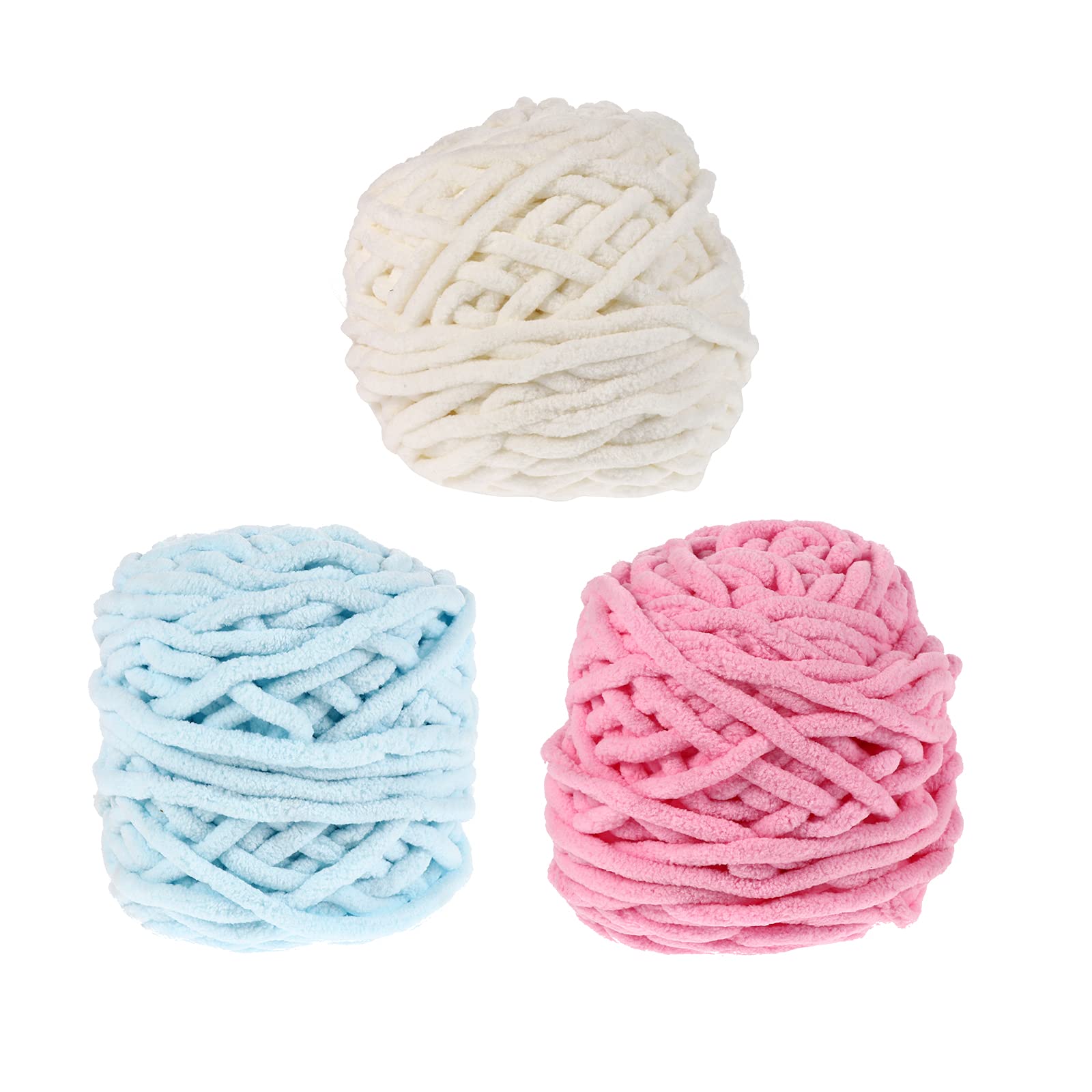 VICASKY 3-Pack Knitting Yarn Balls - Soft Wool DIY Hand Knitting & Crochet Yarn for Scarves, Hats, Blankets (Multicolor) - Perfect for Beginners & Crafting Projects