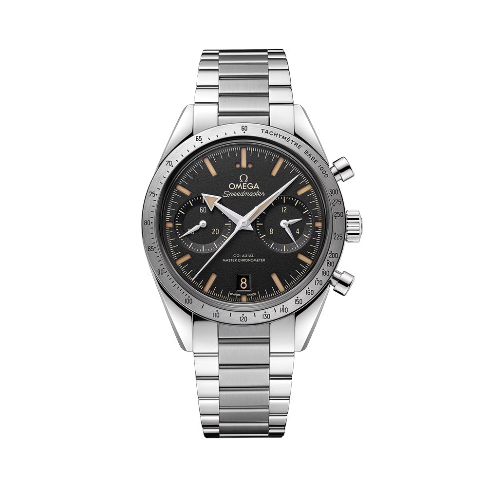 Omega Speedmaster '57 Co-Axial Master Chronometer Chronograph Watch - 40.5mm Black Dial with Stainless Steel Bracelet - Perfect for Business, Formal Events & Luxury Watch Collectors