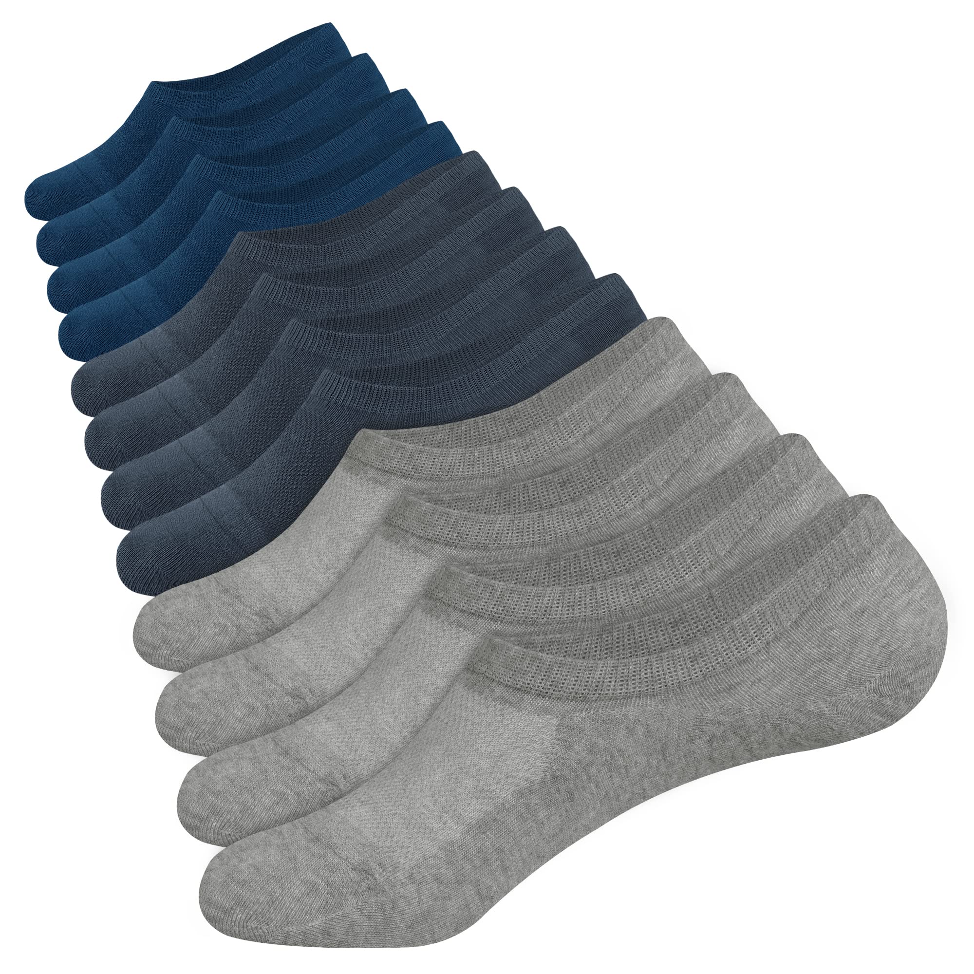 Closemate No Show Socks for Men & Women - 6 Pairs Low Cut Invisible Socks, Non-Slip Cotton Casual Sneaker Socks - Perfect for Running, Gym, Workouts & Everyday Wear