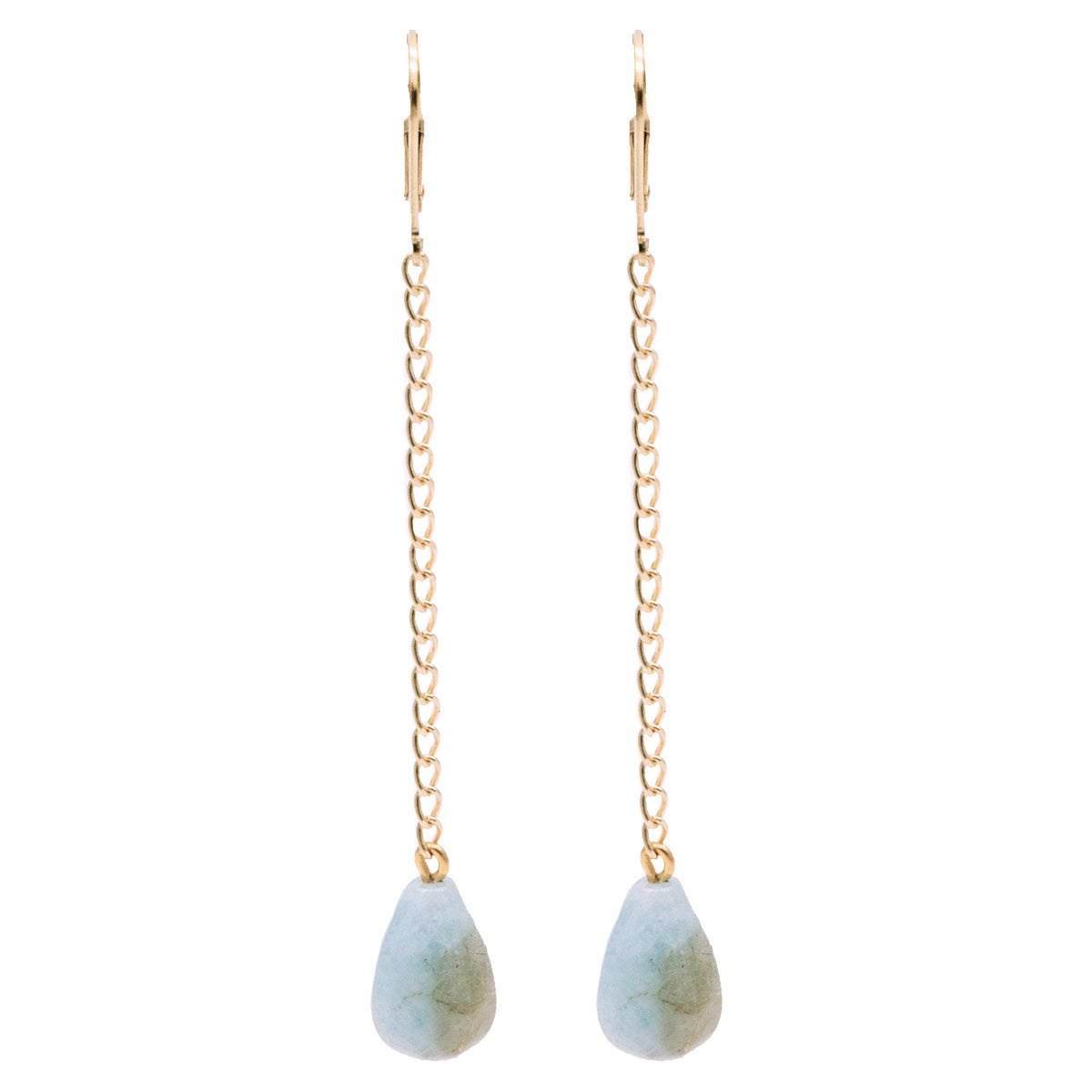 Elegant Aquamarine Bridal Earrings – Dangle Swing Design for Weddings, Prom & Special Occasions