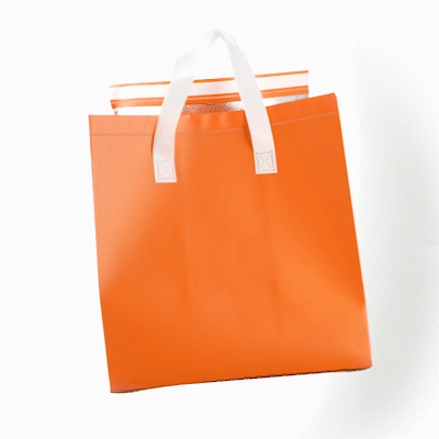 Orange Insulated Takeout Bags - Tamper Evident Food Delivery Bags (11.75