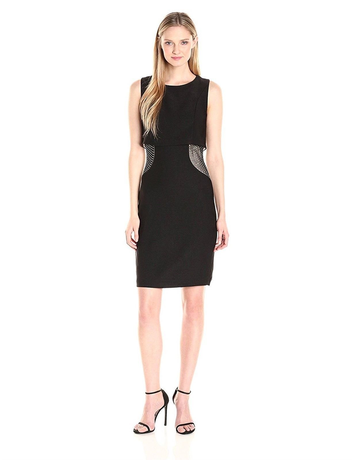 Jax Women's Sleeveless Pop Over Stretch Crepe Blouse with Studded Side Inserts - Perfect for Casual Outings, Office Wear & Evening Events