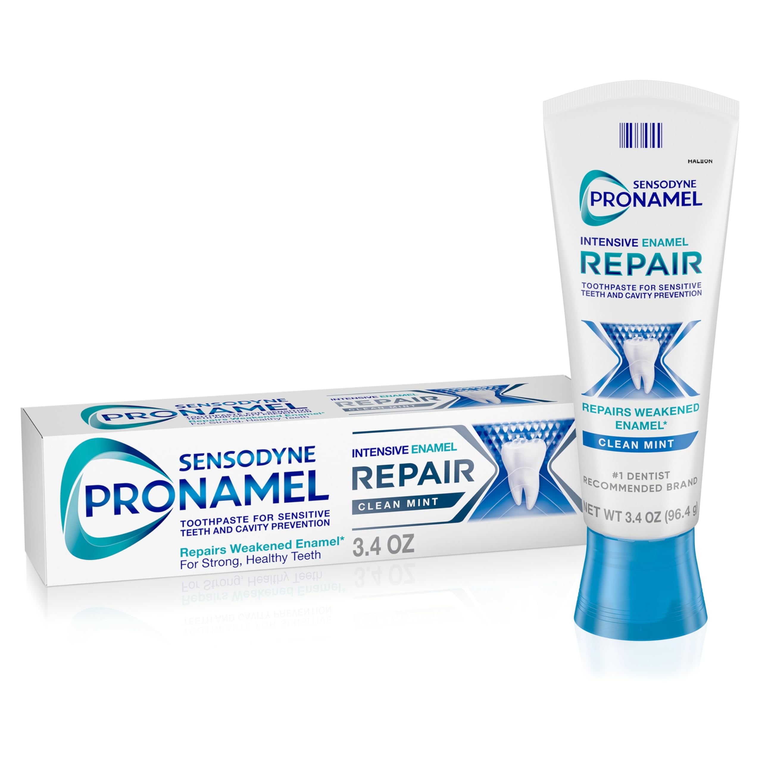 Sensodyne Pronamel Intensive Enamel Repair Toothpaste for Sensitive Teeth - Strengthens & Rehardens Enamel, Fresh Clean Mint Flavor, 3.4 oz | Ideal for Daily Oral Care & Teeth Whitening at Home