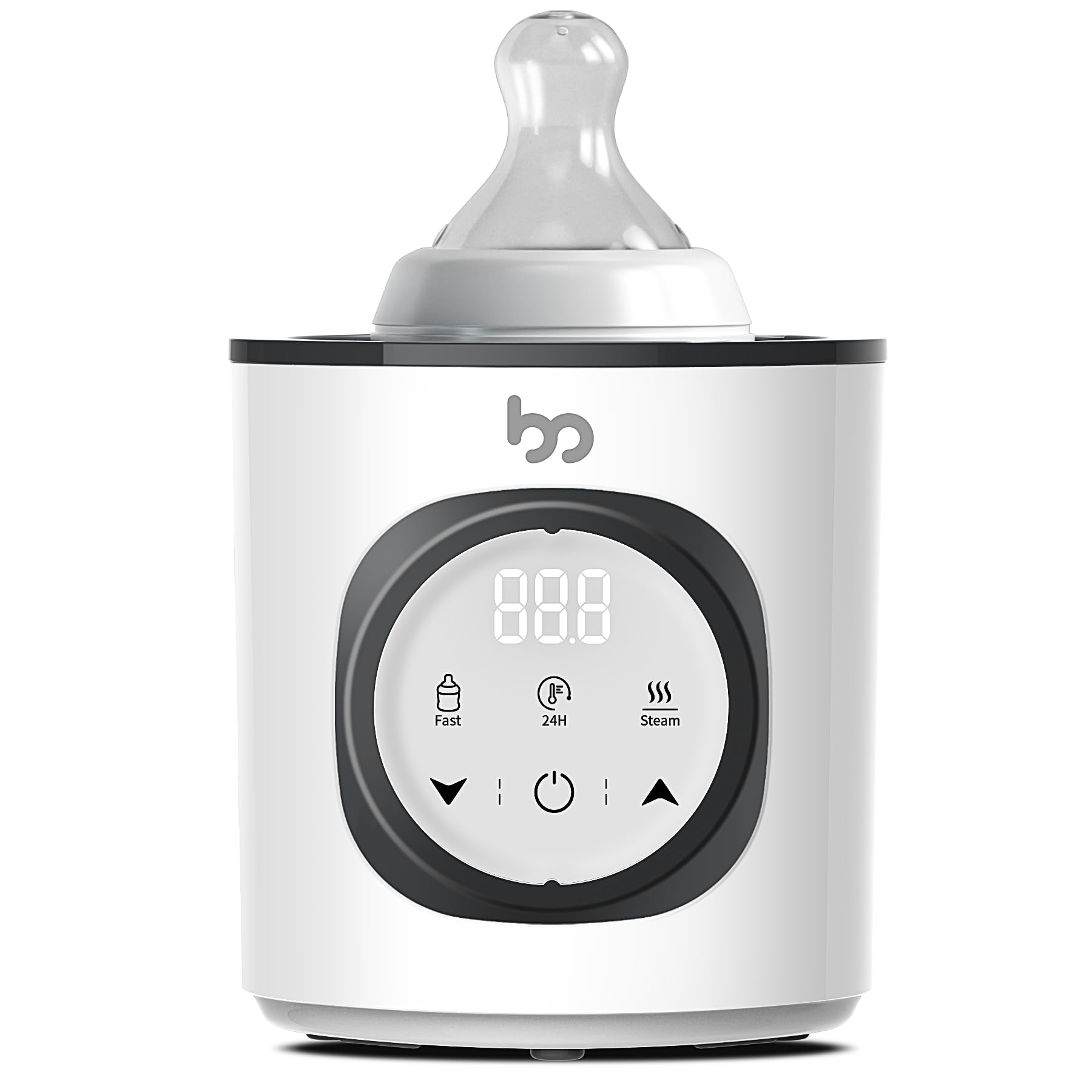 Femometer 8-in-1 Fast Baby Bottle Warmer for Breast Milk & Formula - BPA Free Bottle Heater with Precise Temperature Control & 24H Keep Warm Function - Perfect for Nursery, Travel & Late Night Feedings
