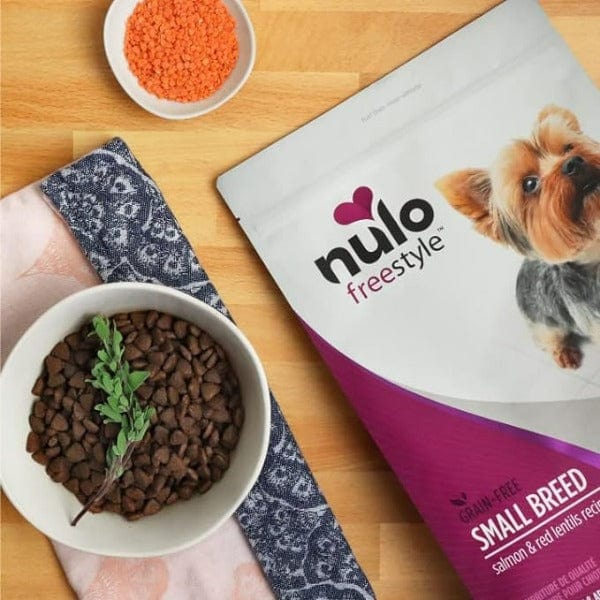 Nulo Freestyle Small Breed Puppy & Adult Dry Dog Food - Salmon & Red Lentils Recipe, 4.5lb Bag | High Protein Grain-Free Kibble for Small Dogs | Perfect for Active Puppies & Adult Dogs at Home or Travel