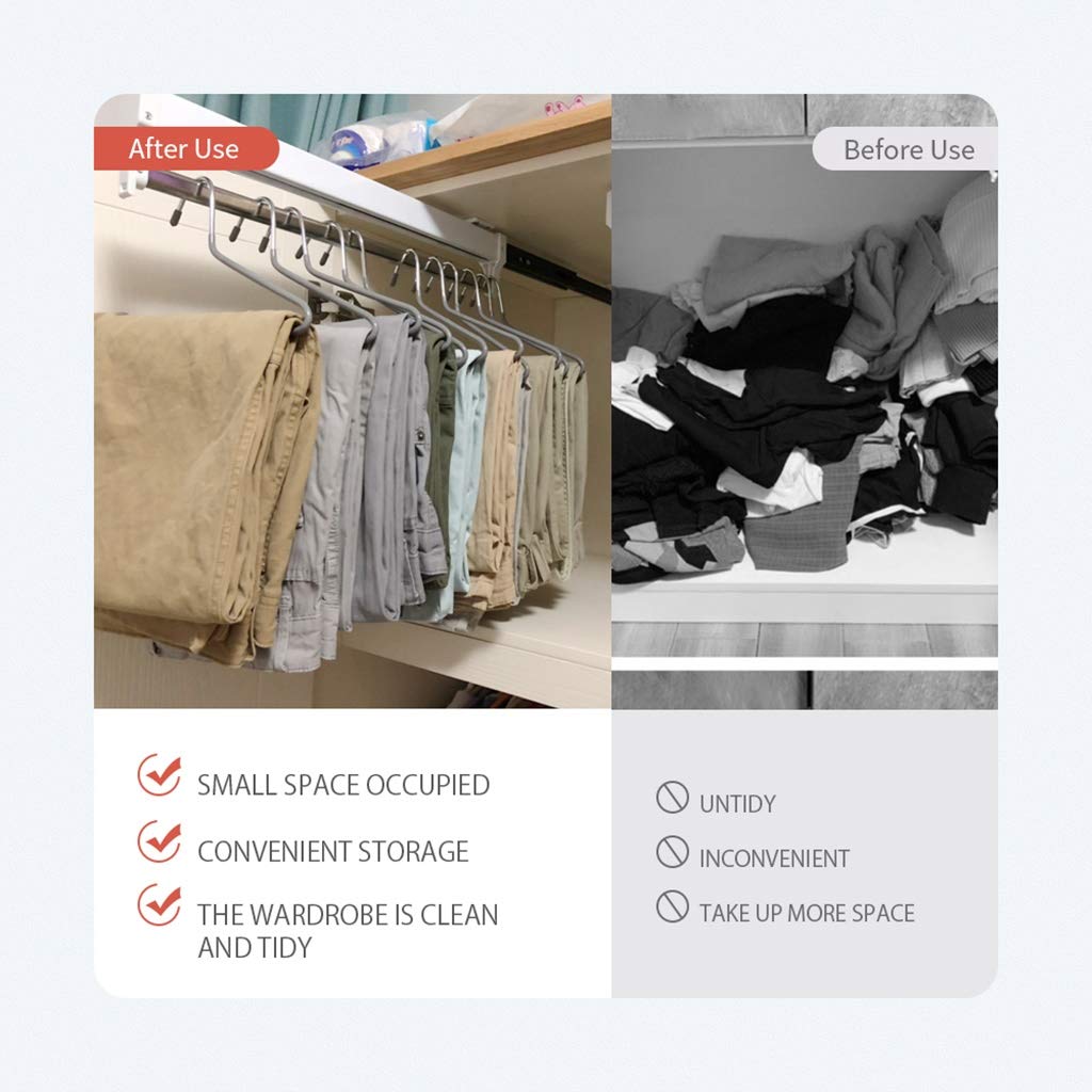 Extendable Pull-Out Closet Rod 15.7-23.6 Inch, Heavy Duty Metal Clothes Rail for Wardrobe Organization - Perfect for Small Spaces, Closets & Laundry Rooms