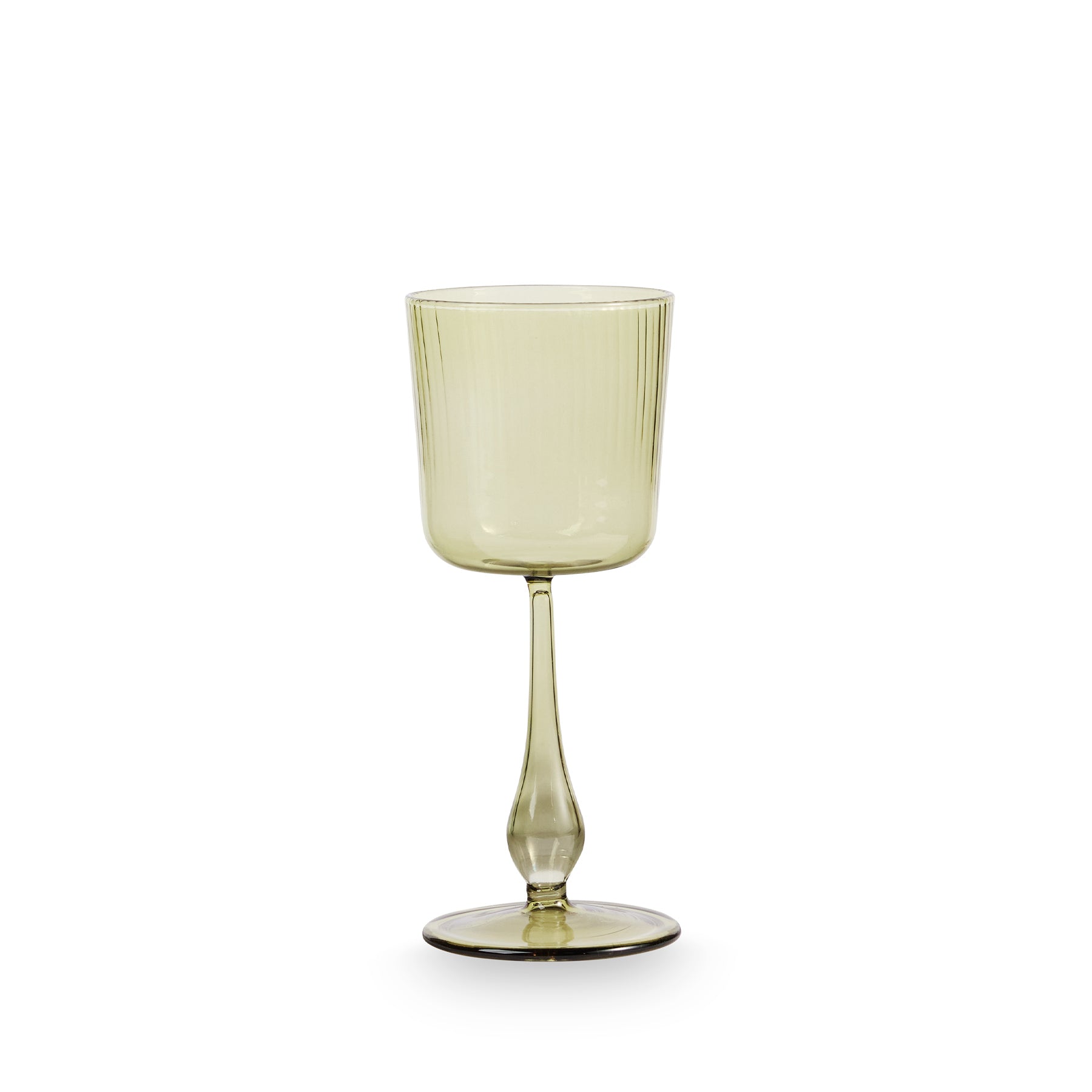 Luisa Calice Wine Glasses in Rainette Green - Set of 2 Elegant Stemware for Dinner Parties, Wedding Gifts & Home Decor