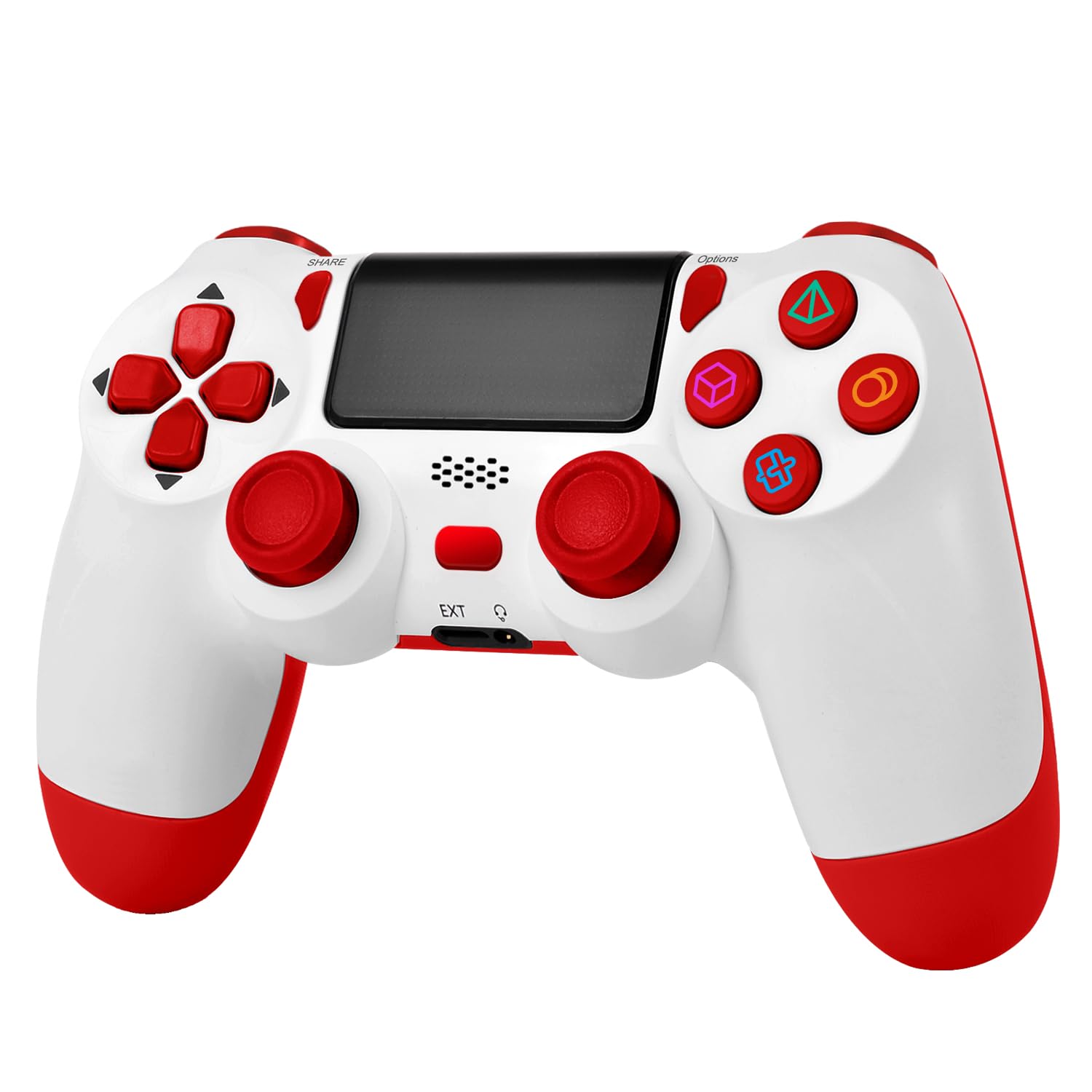 Wireless PS4 Controller Compatible with PS4/Slim/Pro - Upgraded Joystick, Dual Vibration, Rechargeable Battery for Gaming, Streaming & Multiplayer Sessions