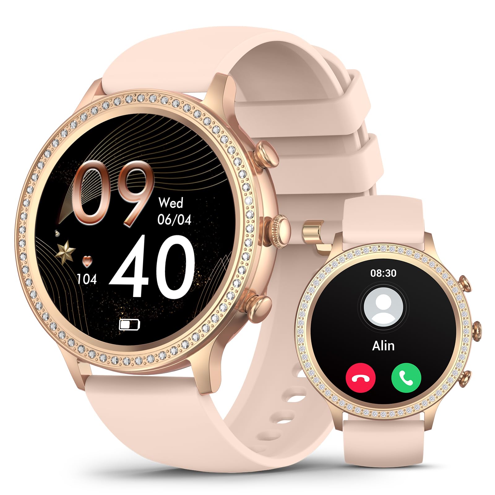 SOUYIE Diamond Smart Watch for Women - 1.32