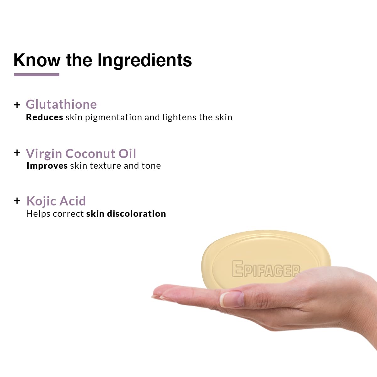 Fixderma Kojic Acid Soap with Epifager - Skin Brightening & Lightening Bar for Dark Spots & Melasma Treatment | Gentle Non-Drying, Non-Comedogenic Formula (75g) | Perfect for Daily Face & Body Cleansing to Achieve Even Skin Tone