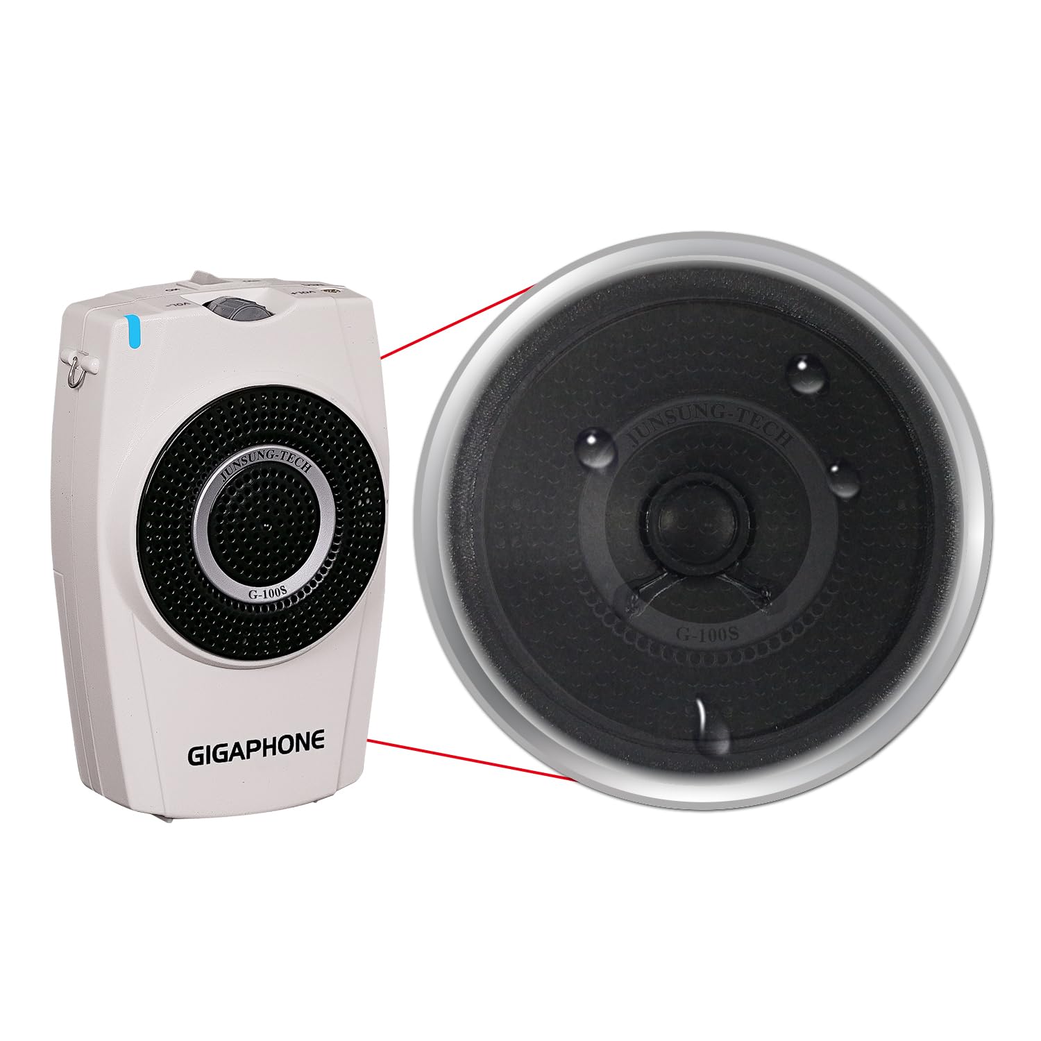 G100S 30W Portable Voice Amplifier with Microphone - Wireless Speaker for Teachers, Tour Guides & Outdoor Events