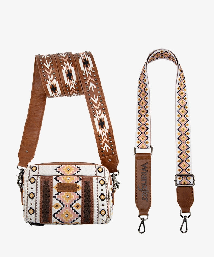 Wrangler Aztec Printed Crossbody Purse - Stylish Boho Shoulder Bag for Women | Perfect for Travel, Shopping & Everyday Use
