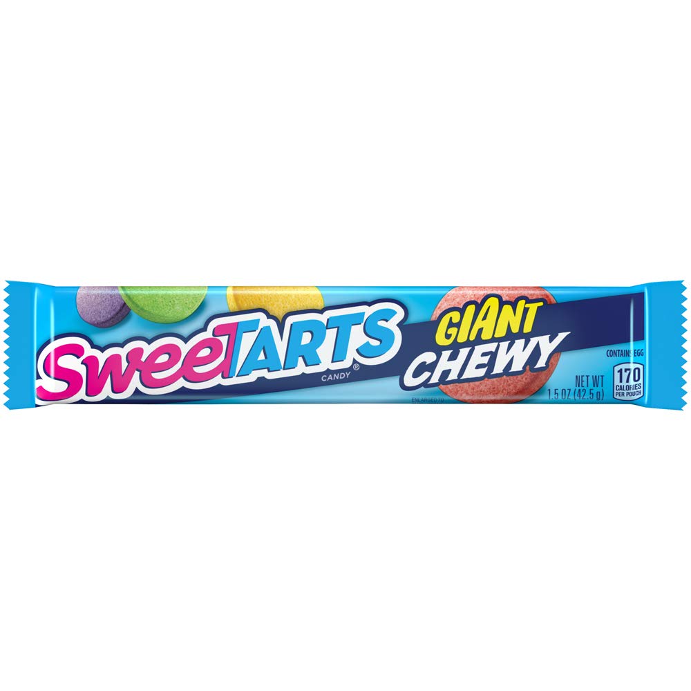 SweeTARTS Giant Chewy Candy Pack - 1.5 Ounce Bulk Candy for Parties, Halloween, Movie Nights & Office Treats | Sour & Sweet Fruit Flavors