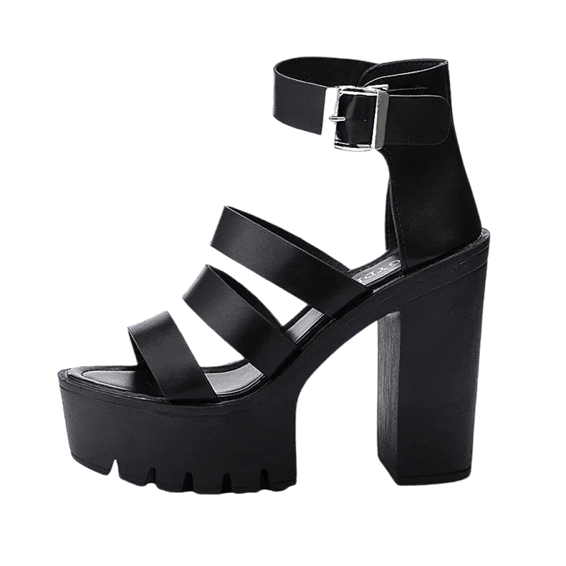 Strappy Platform Heeled Sandals for Women - Comfortable High Block Heel Summer Sandals | Perfect for Weddings, Parties & Beach Vacations