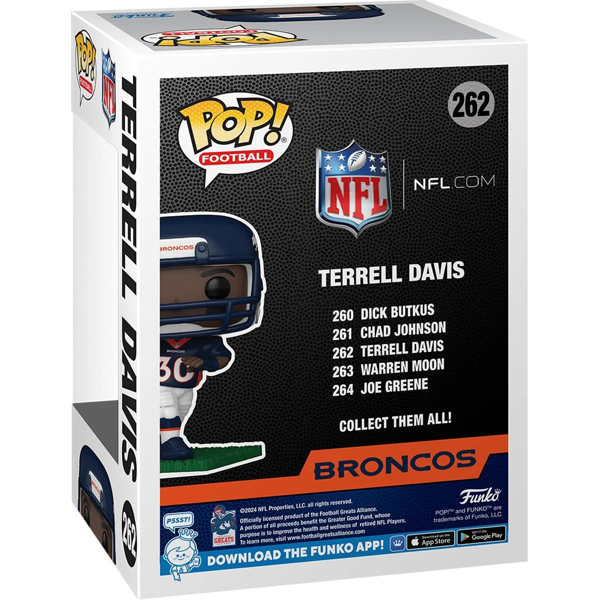 Terrell Davis Denver Broncos NFL Jersey - Official Legends Series Football Apparel for Fans & Collectors - Perfect for Game Day, Tailgating & Sports Memorabilia Displays