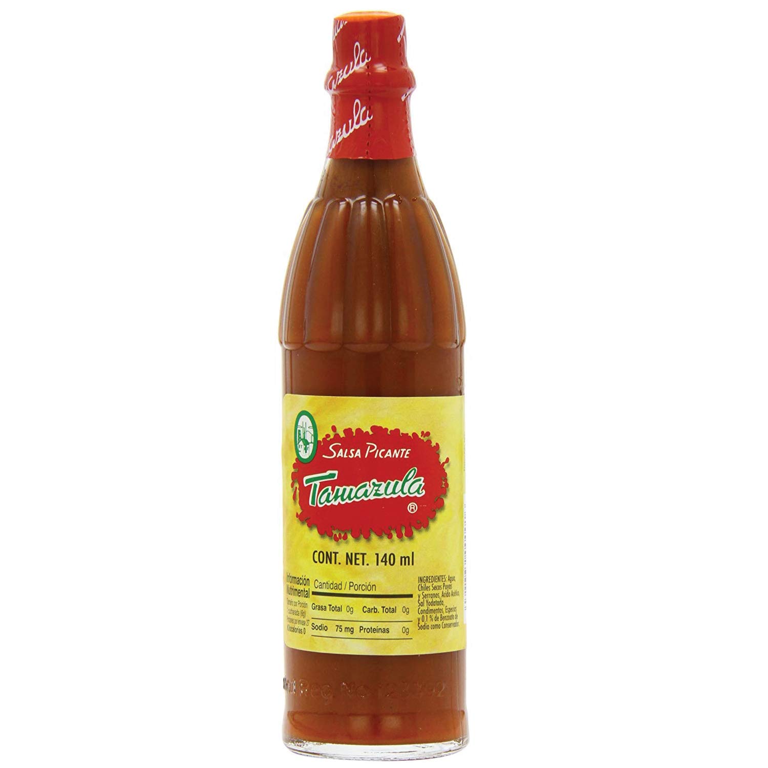 Tamazula Red Hot Sauce - All Natural, Gluten Free & Vegan Mexican Salsa (140ml, Pack of 5) | Spicy Red Pepper Sauce for Tacos, Nachos, Burgers & Cooking | Perfect for Chips, Fast Food, Lunch & Snacks