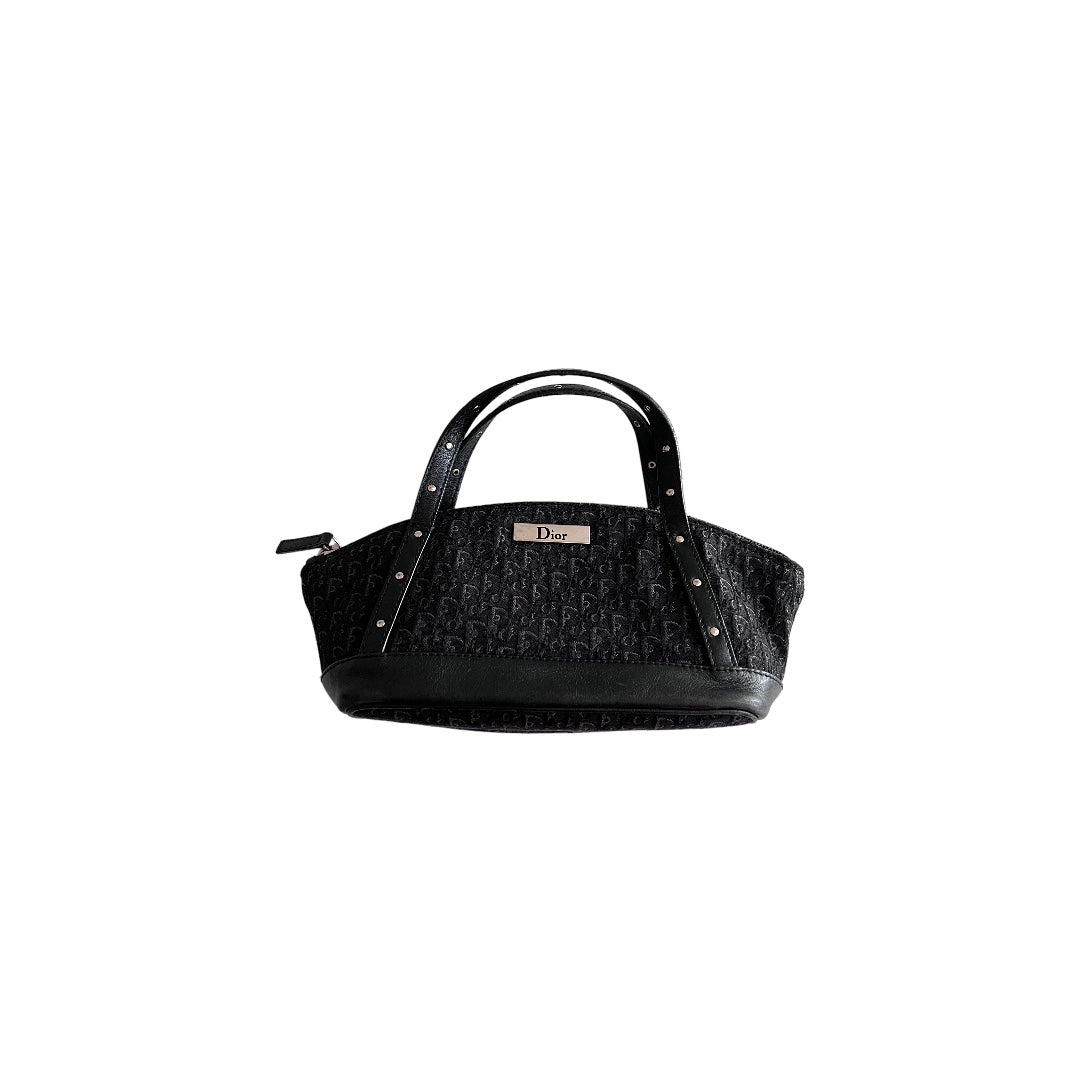 Vintage Dior Diorissimo Canvas Top Handle Bag - Authentic Pre-Owned Luxury Handbag for Women | Perfect for Work, Parties & Special Occasions