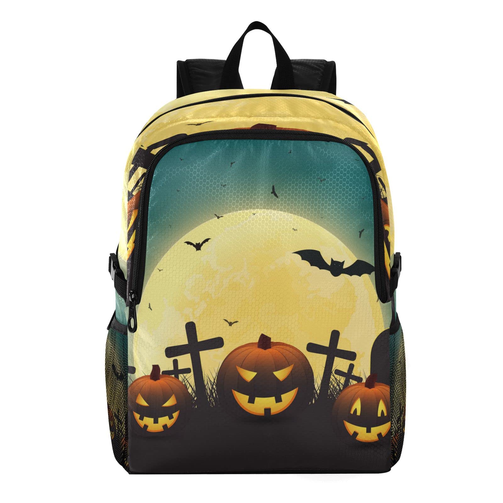 Waterproof 20L Lightweight Packable Hiking Backpack for Outdoor Camping & Travel - Halloween Pumpkin Graveyard Design - Perfect for Day Trips, Hiking Adventures & Halloween Festivities