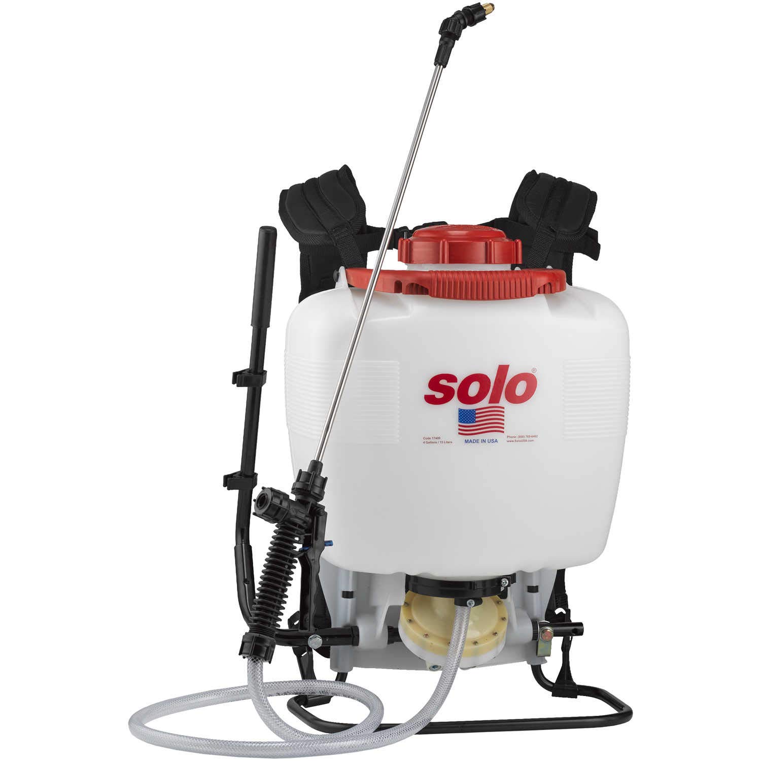SOLO Model 475-B 4 Gallon Professional Backpack Sprayer with Diaphragm Pump - Ideal for Lawn Care, Pest Control & Agricultural Spraying
