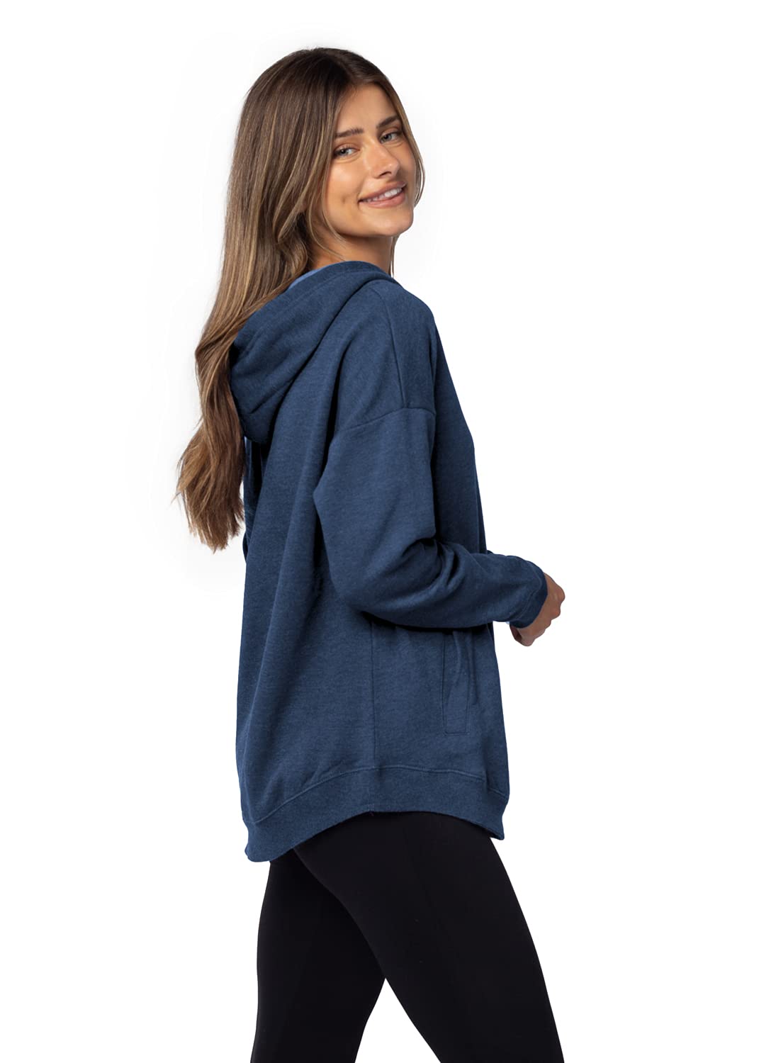 Chicka-D Women's Cozy Fleece Hoodie for Work from Home & Lounge - Soft Comfortable Pullover Sweatshirt for Remote Work, Relaxing & Casual Wear