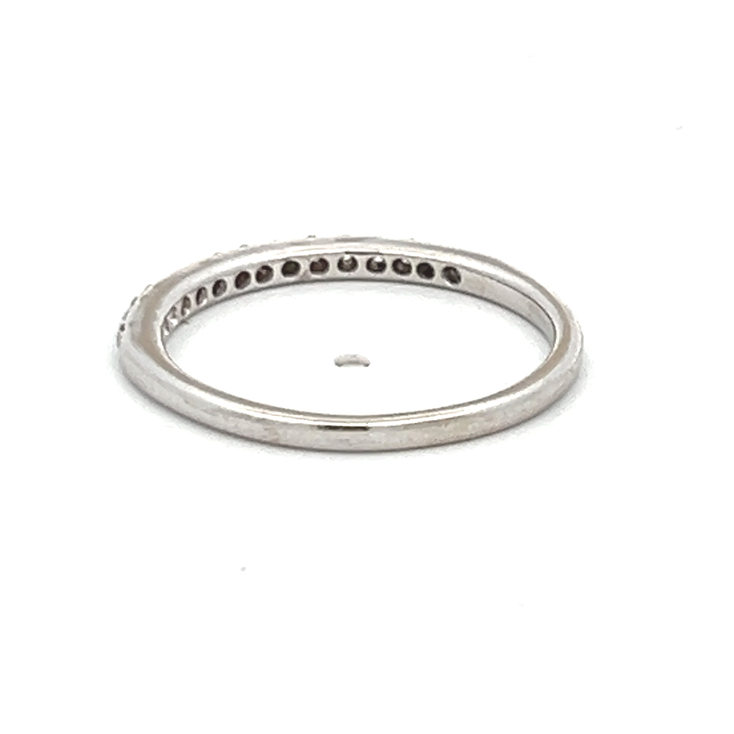 0.16 Carat Round Brilliant H SI1 Diamond 14K White Gold Wedding Band Ring for Women - Elegant Bridal Jewelry, Anniversary Gift, Engagement Ring for Her