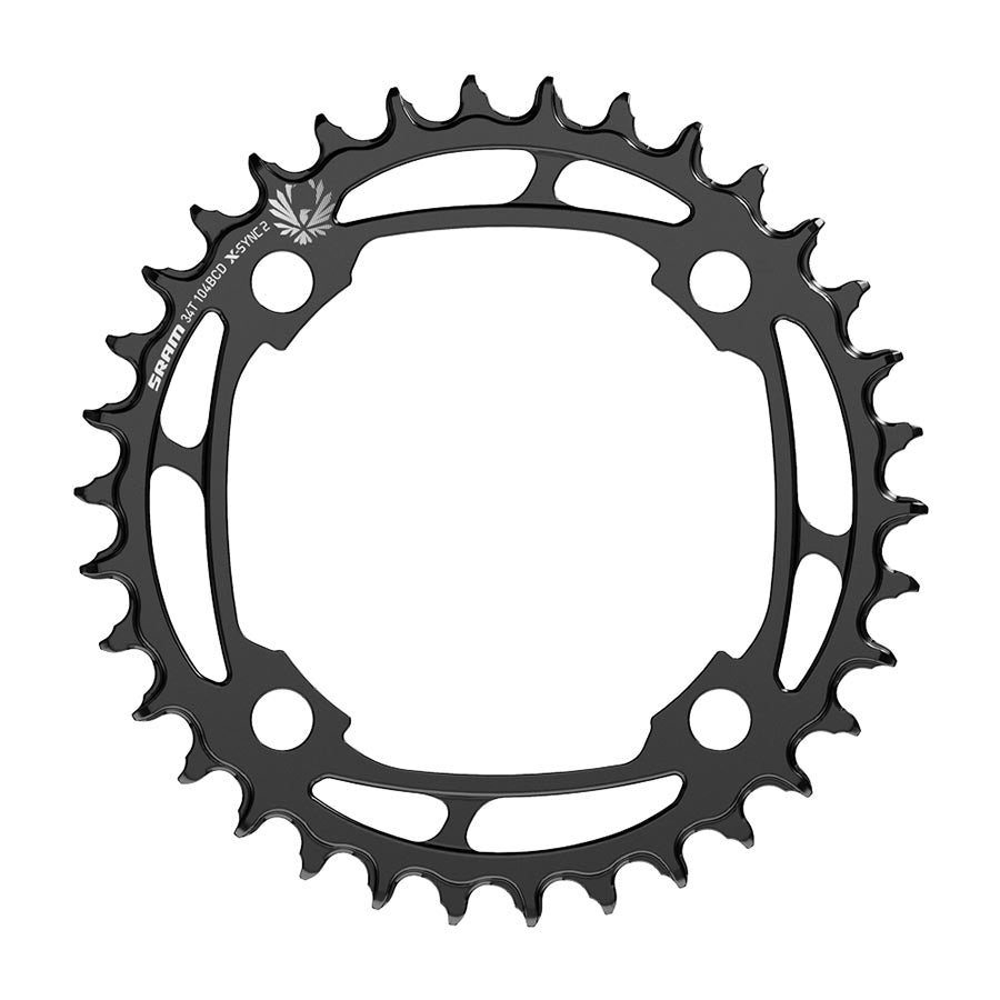 SRAM X Sync 2 Eagle 11/12 Speed 34T 104mm BCD Steel Chainring - Black | Compatible with MTB & Gravel Bikes for Smooth Shifting Performance
