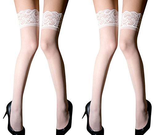 2pcs 15d Peacock Lace White