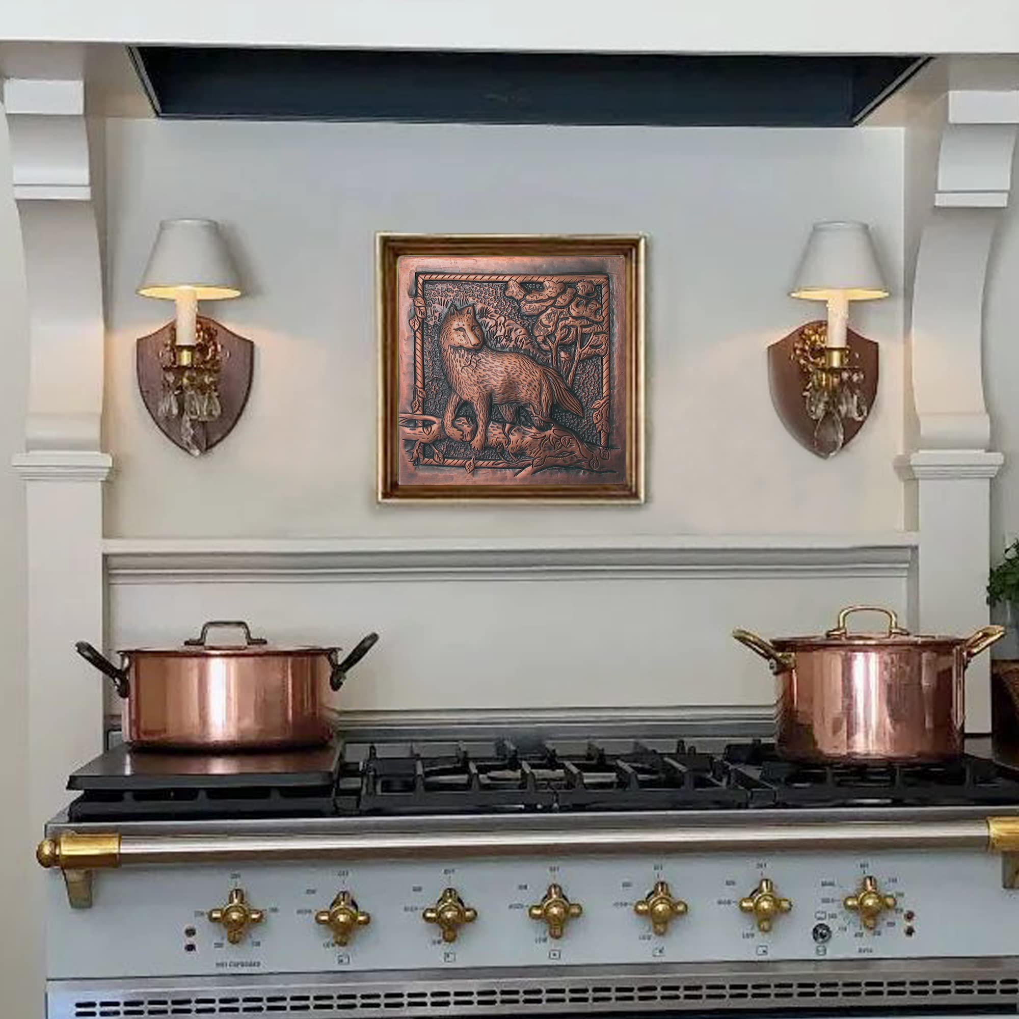 Hand Hammered Copper Backsplash Tile - 18