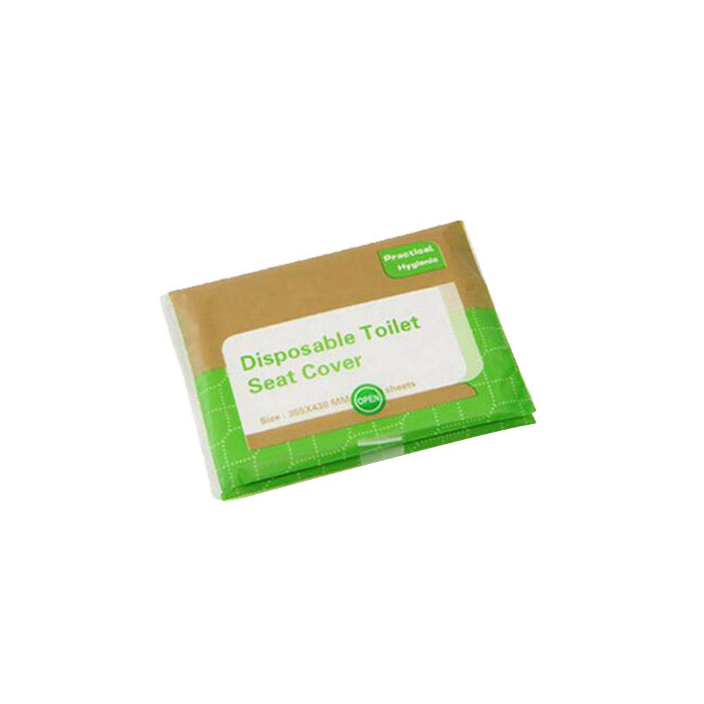 Disposable Travel Toilet Seat Covers - Sanitary Bathroom Essentials for Hygiene Protection (Green, One Size) - Perfect for Public Restrooms, Airports, Camping & Road Trips