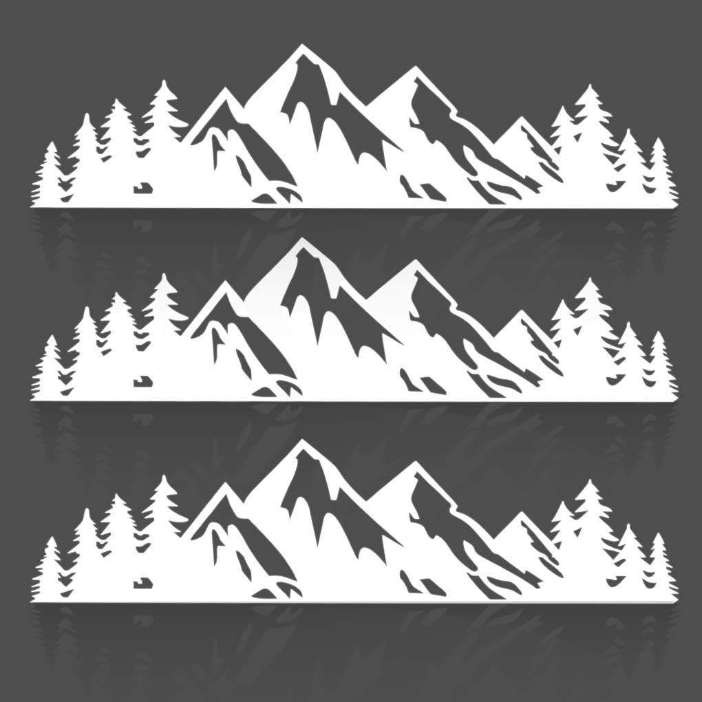 3-Pack White Tree Vinyl Stickers - Waterproof Decals for Cars, Laptops, Bumpers & Outdoor Use | Perfect for Nature Lovers & Adventure Enthusiasts