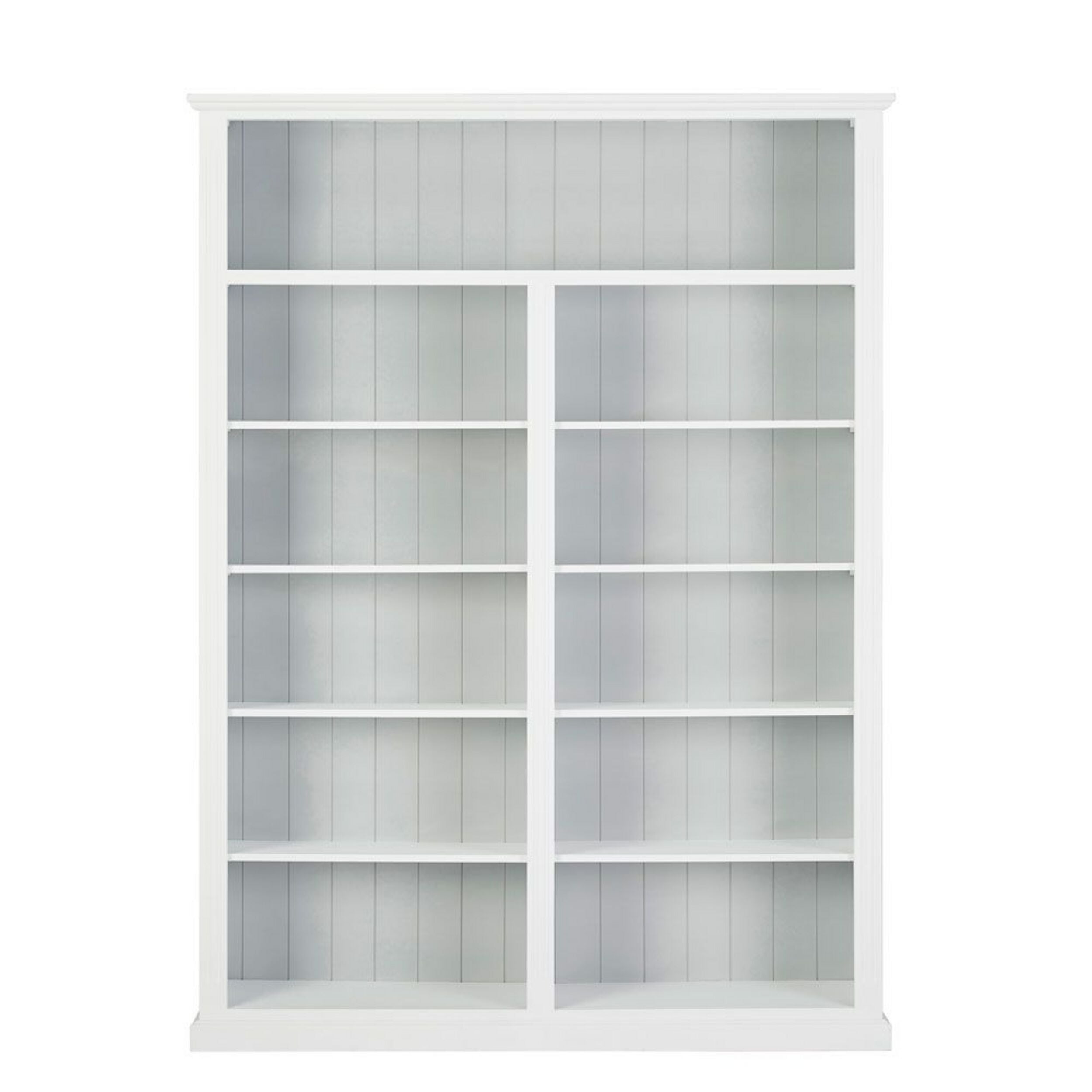 Armand Large Bookcase 210 x 150cm White - Modern Bookshelf for Living Room, Home Office & Library Storage