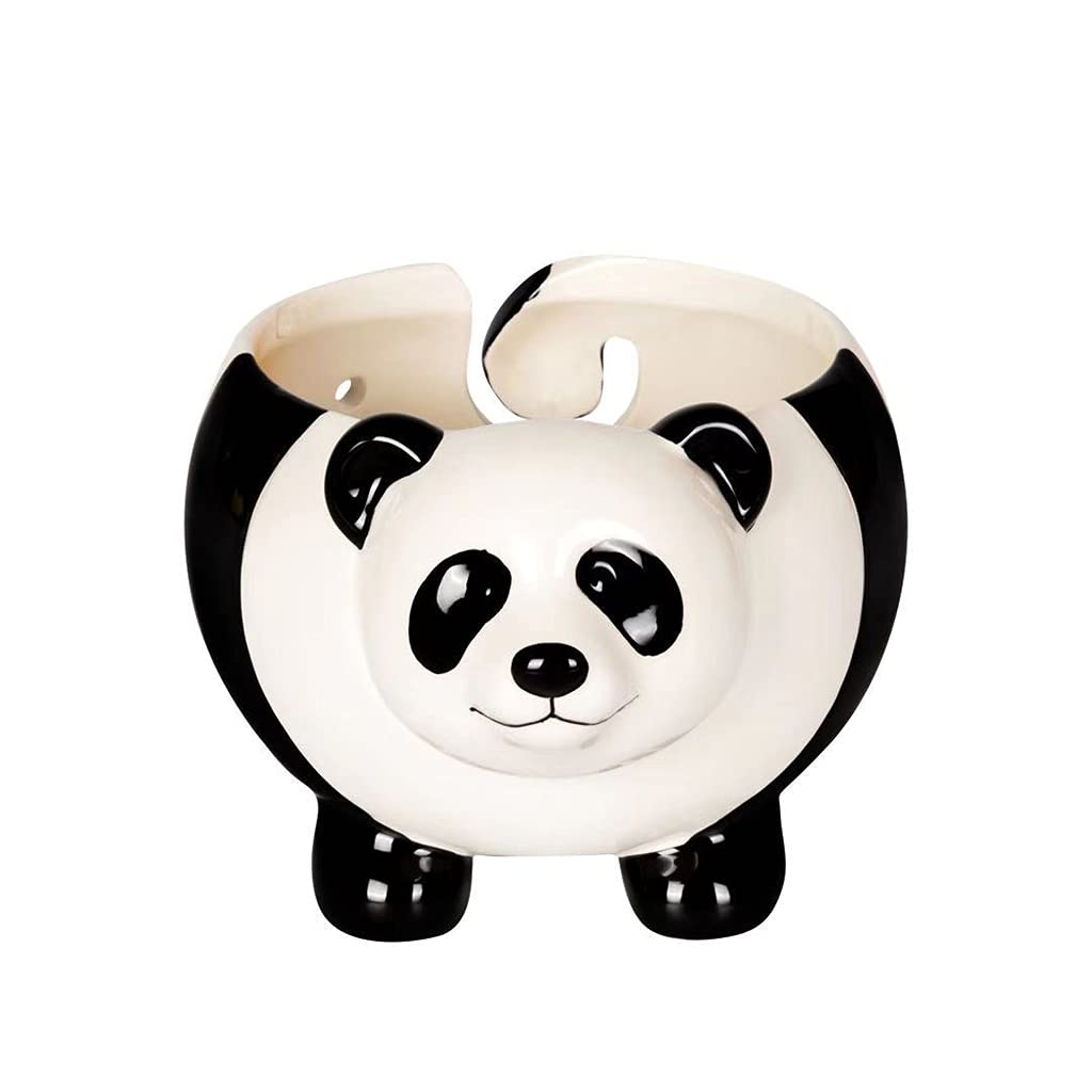 Panda Ceramic Yarn Bowl - Cute Knitting Yarn Storage Holder for Needlecrafts, Crochet & DIY Projects | Perfect Gift for Knitters & Craft Lovers