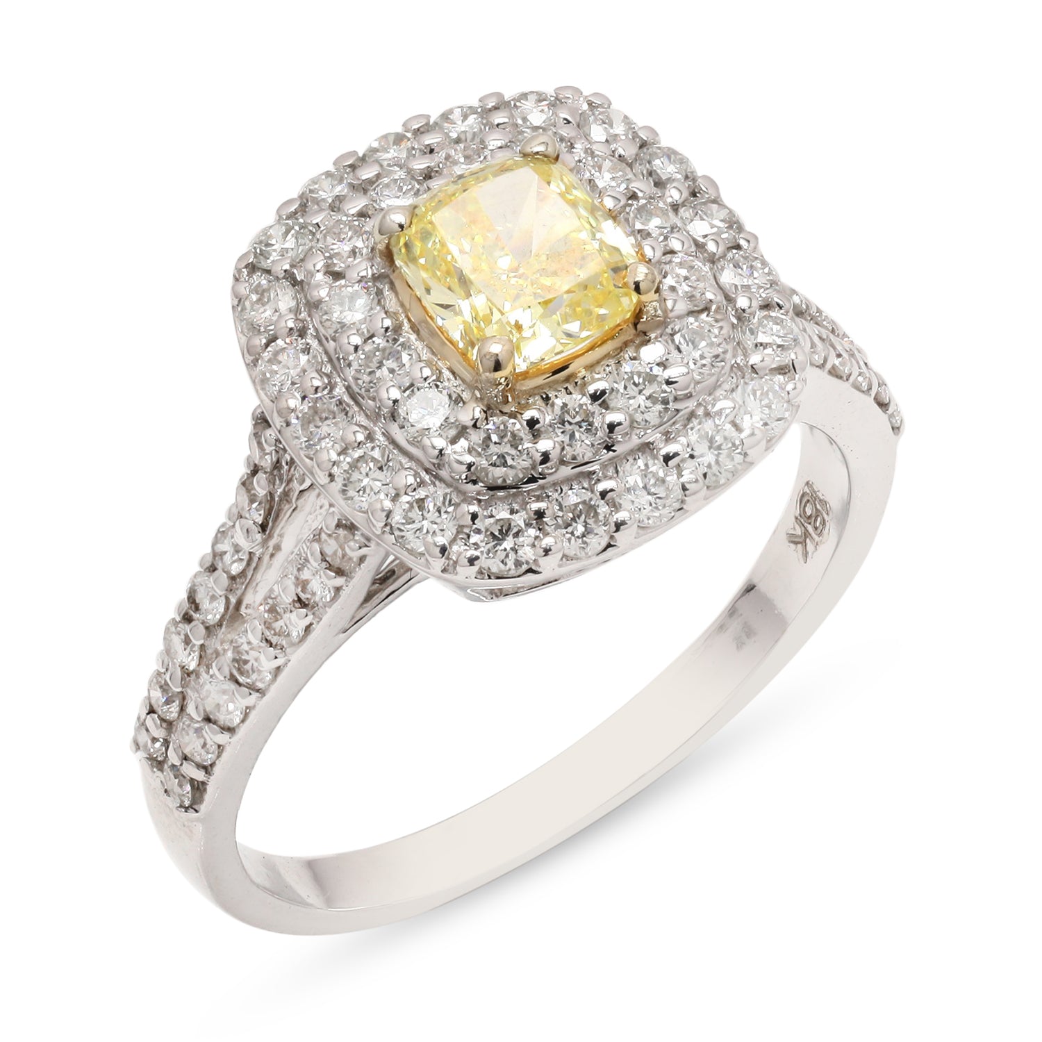 14K White Gold Prong Set Colored Diamond Solitaire Ring for Women - Elegant Engagement, Anniversary & Special Occasion Jewelry Gift