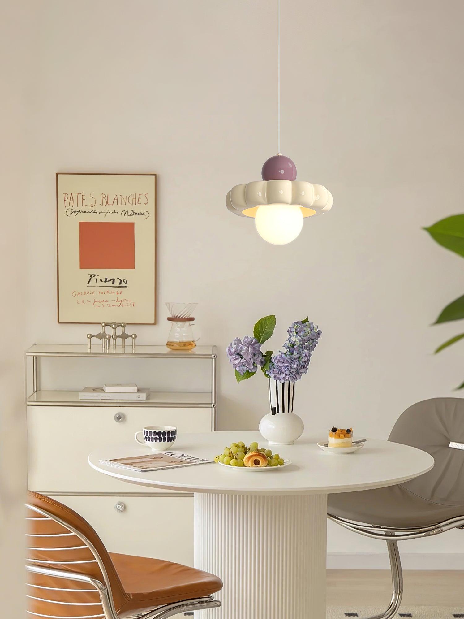 Stylish Cream Cloud Pendant Lamp - Modern Hanging Light Fixture for Bedroom, Living Room & Dining Room Decor