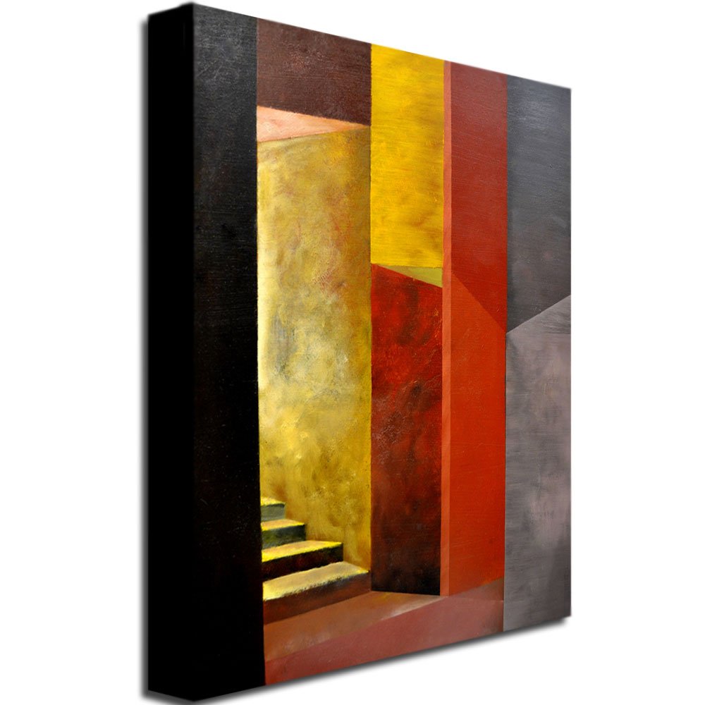 Mystery Stairwell Canvas Wall Art by Michelle Calkins - Modern Home Decor for Living Room, Bedroom & Office