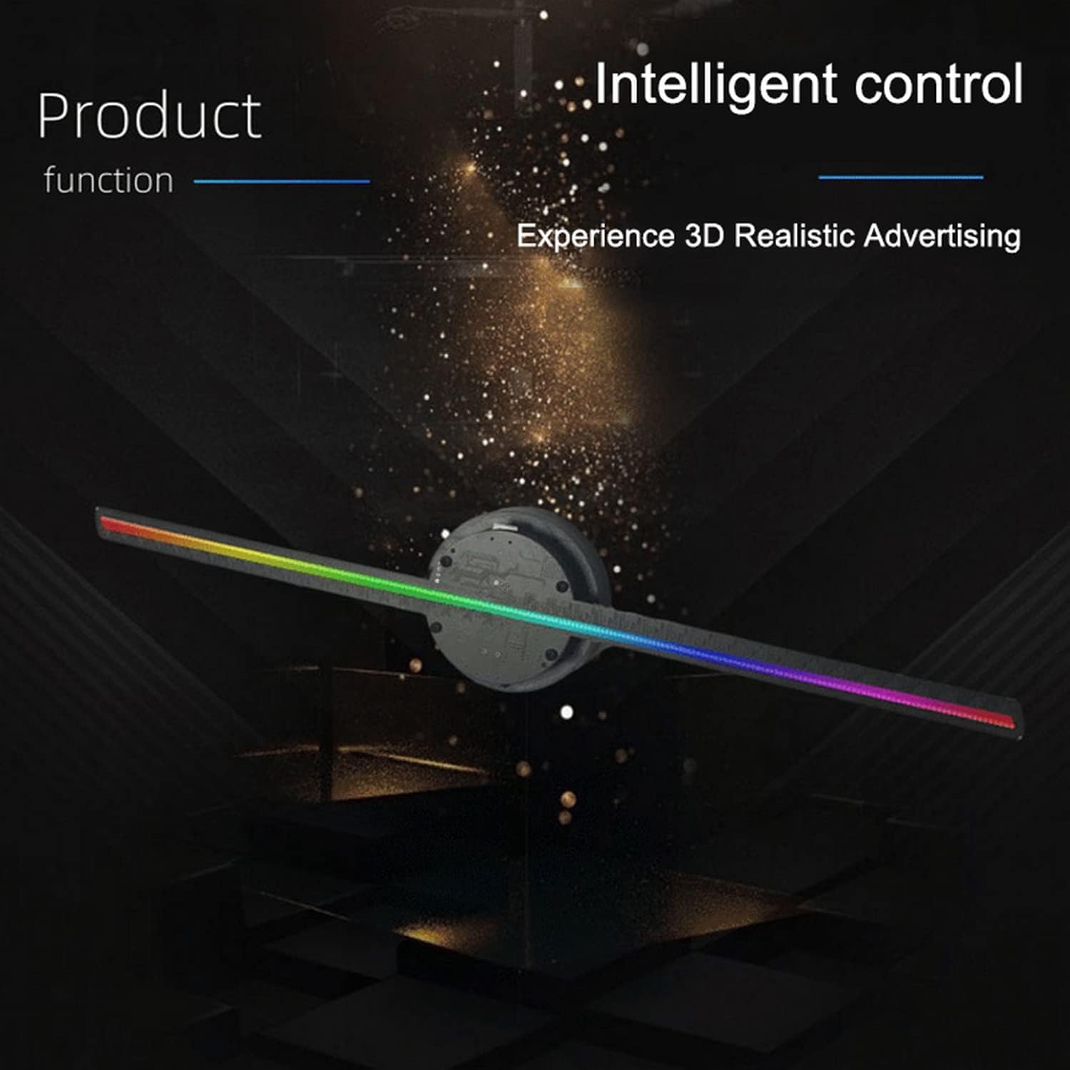 3D Hologram Projector with WiFi & Remote Control - VoOqo LED Holographic Fan Display for Business Advertising, Store Signs, Bars, Events & Exhibitions | Perfect for Retail Displays, Trade Shows & Nightclub Promotions