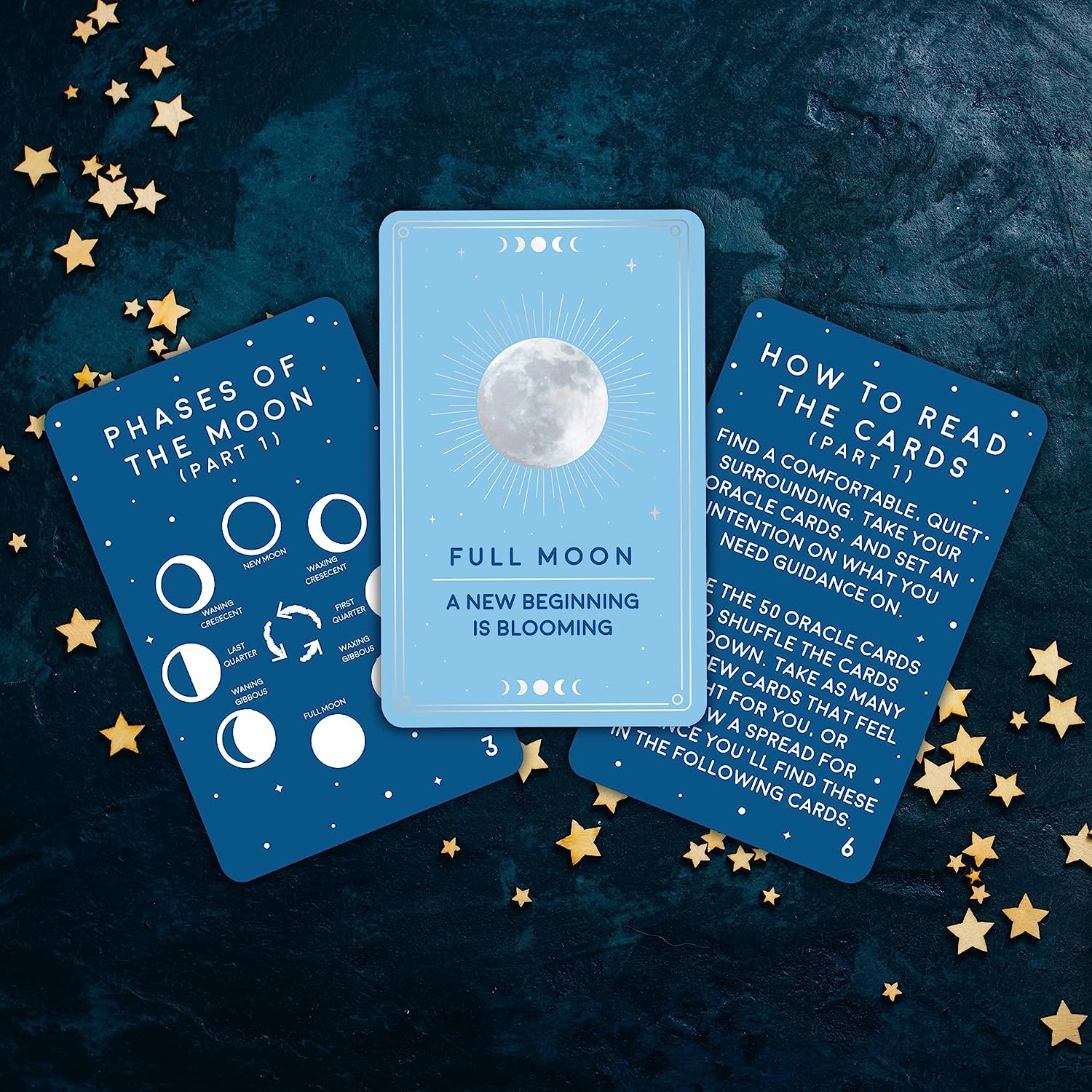 Lunar Oracles Deck - Mystical Moon Phase Tarot Cards for Divination & Spiritual Guidance | Perfect for Meditation, Moon Rituals & Intuitive Readings