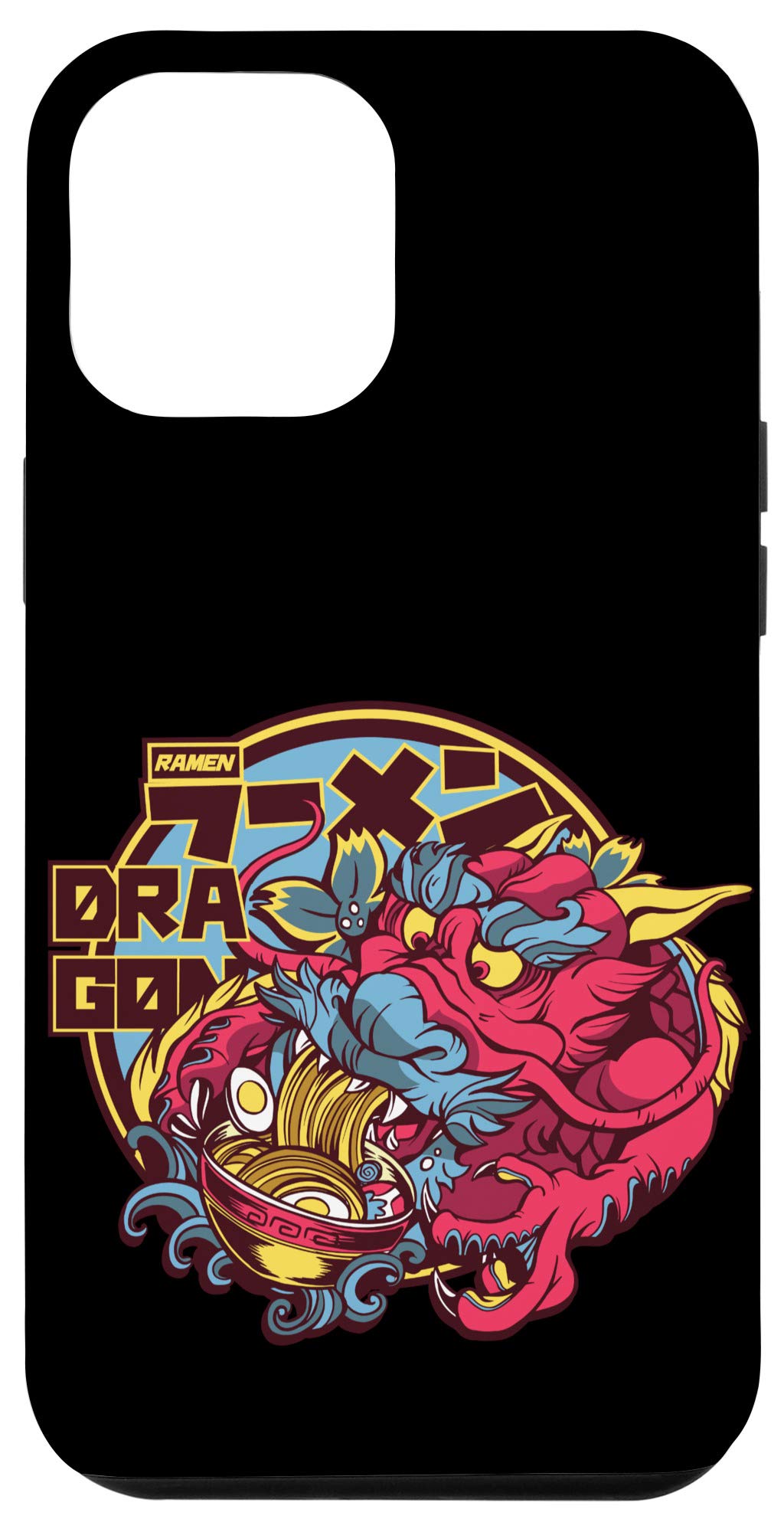 iPhone 12 Pro Max Case - Chinese Dragon Design Ramen Noodle Egg Bowl Phone Cover | Protective Slim Fit Shockproof Case for Men Women | Perfect Gift for Anime Lovers, Foodies & Tech Enthusiasts