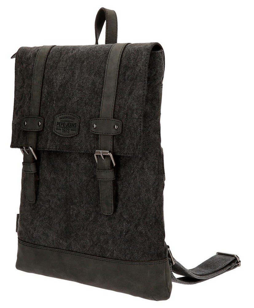 Pepe Jeans Horse Black Casual Backpack for Men & Women - Stylish Everyday College School Travel Backpack - Perfect for Work, Gym, Hiking & Outdoor Adventures