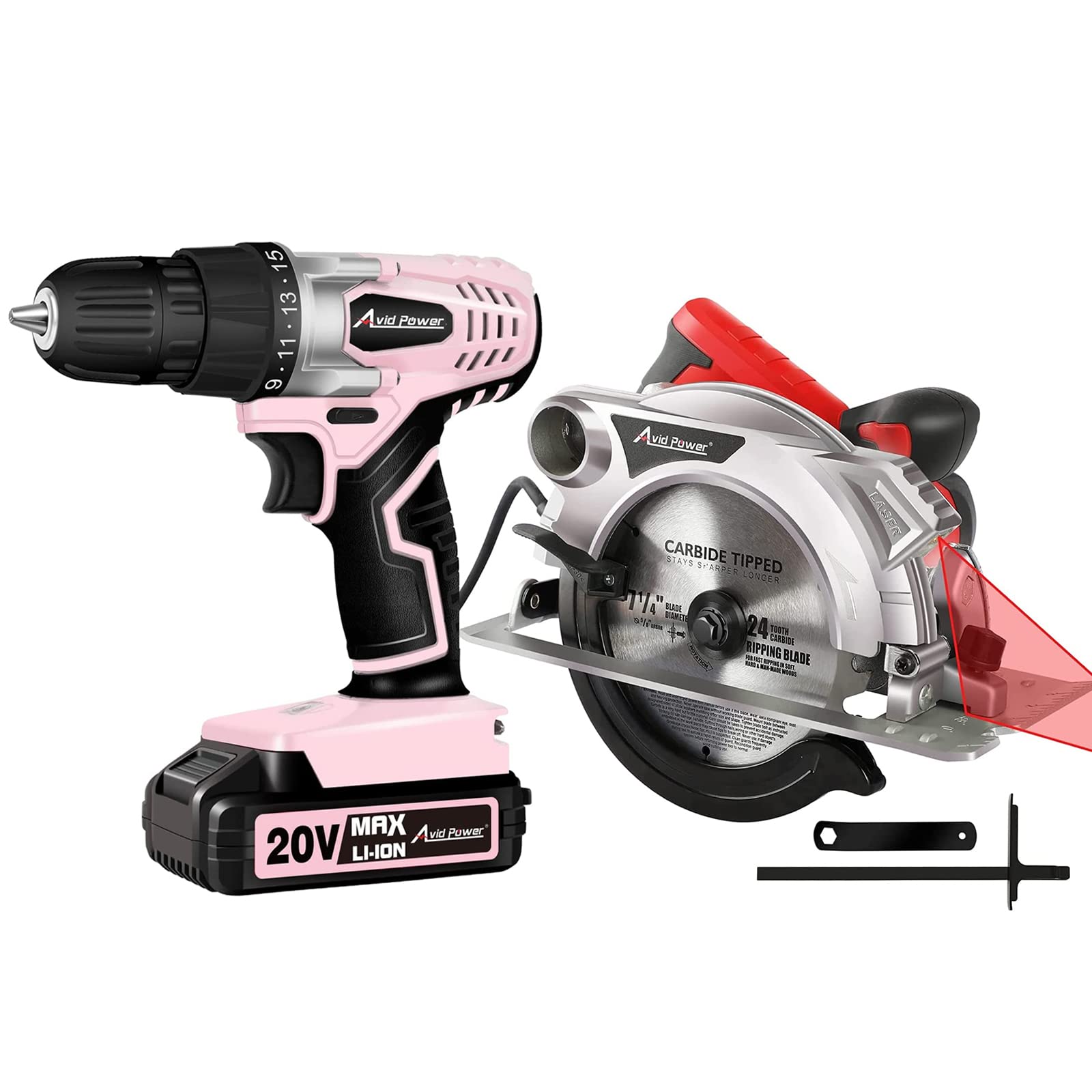 AVID POWER 20V Cordless Drill Set with Battery & Charger, 3/8