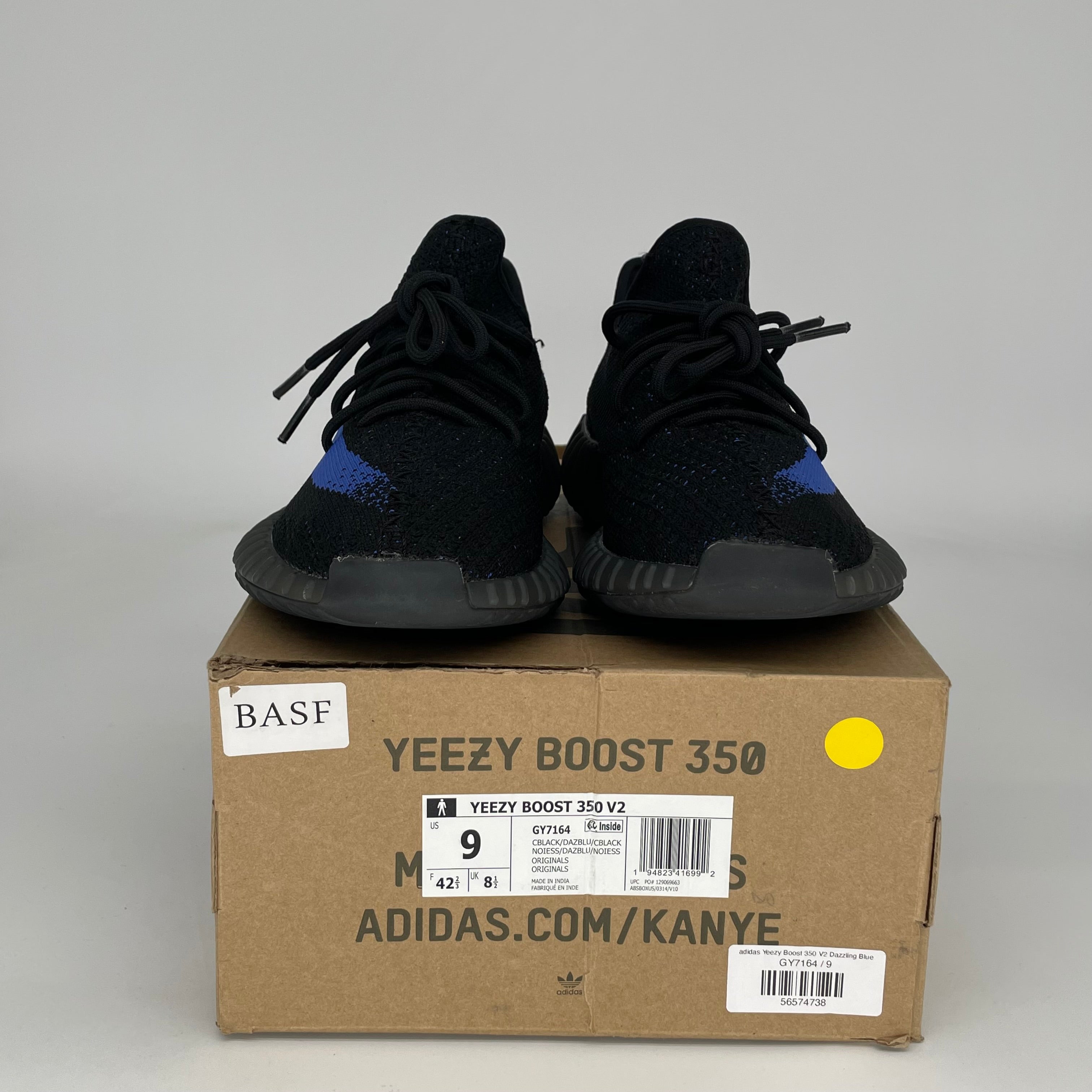 Adidas Yeezy Boost 350 V2 Dazzling Blue Men's Running Shoes Size 9 - GY7164 | Comfortable Sneakers for Casual Wear, Gym & Street Fashion