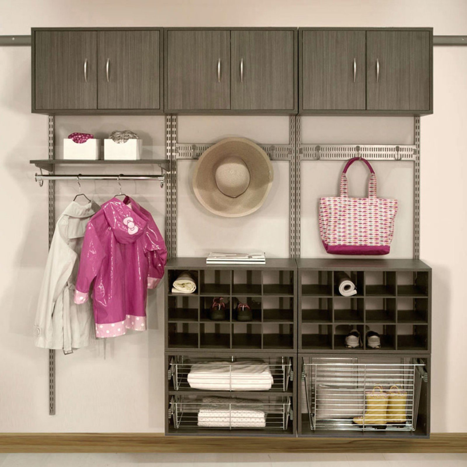 FreedomRail 12-Cubby Shoe Storage Organizer Box in White - Perfect for Closet, Entryway & Bedroom Organization