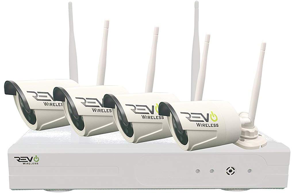 4 Channel Wireless NVR Security System with 4 HD Bullet Cameras - 24/7 Home & Business Surveillance, Outdoor Monitoring, Night Vision Protection